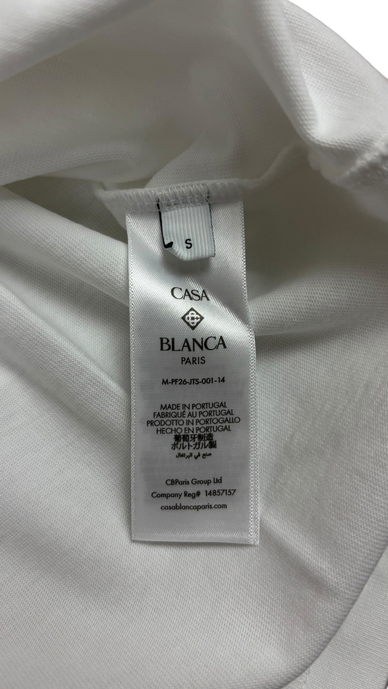 T-shirt Casablanca Classic coton bio blanc neuf - vue 4/4