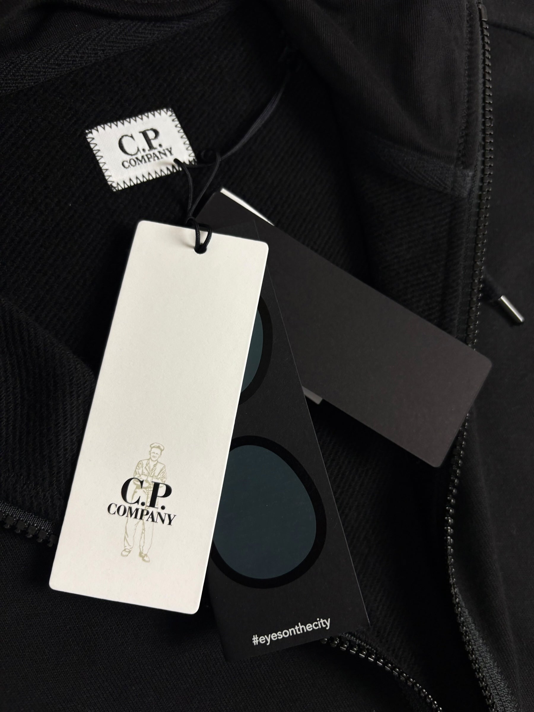 GILET C.P COMPANY GOGGLE JACKET - NOIR - NEUF