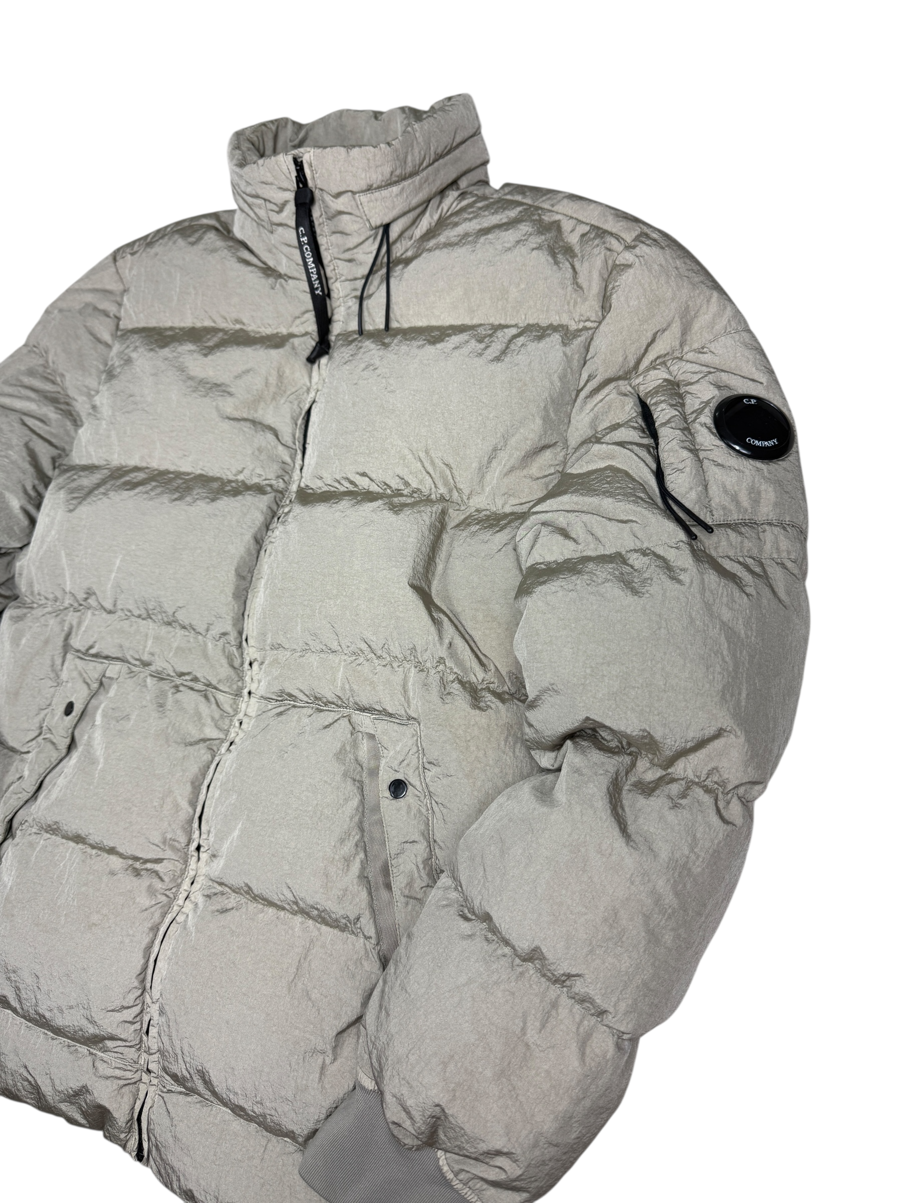 DOUDOUNE C.P COMPANY M.T.t.N. GARMENT DYEING DOWN JACKET - GRIS MÉTALLISÉ - TAILLE XS
