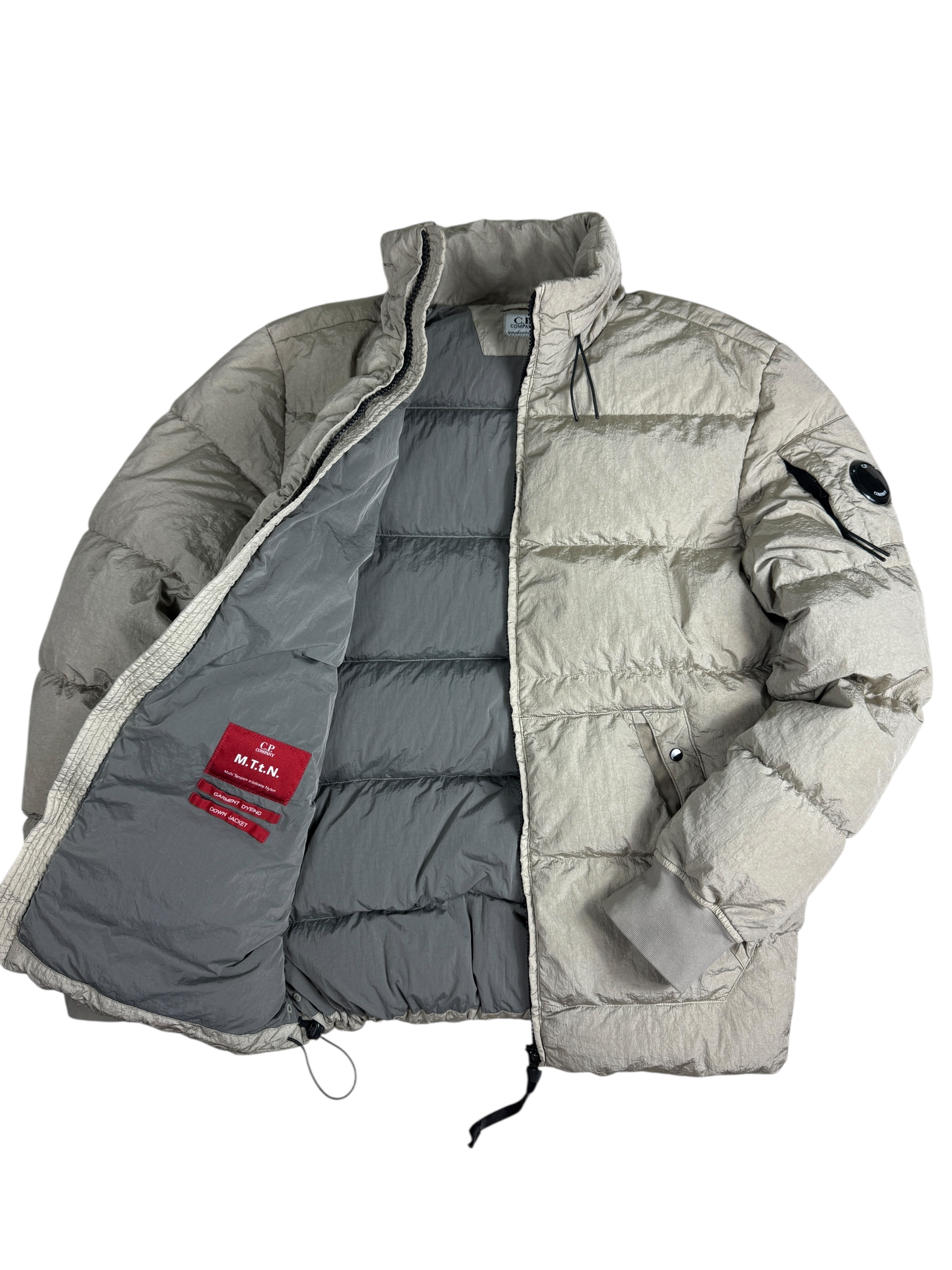 DOUDOUNE C.P COMPANY M.T.t.N. GARMENT DYEING DOWN JACKET - GRIS MÉTALLISÉ - TAILLE XS
