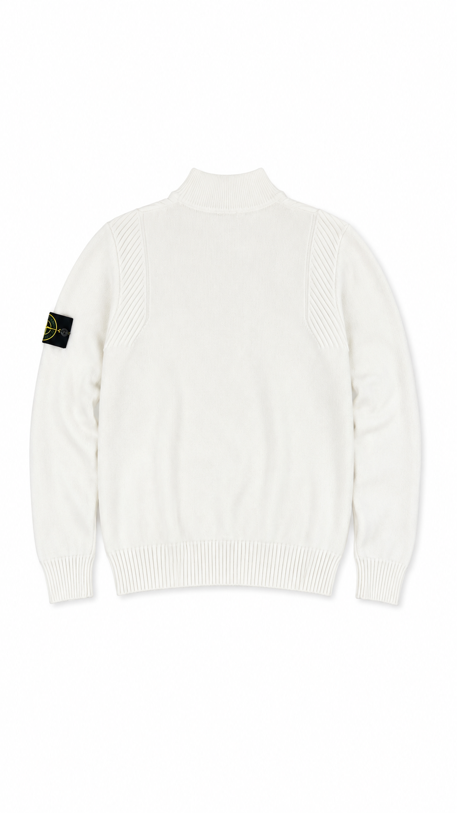 Pull Col Montant Stone Island - Blanc - Taille S