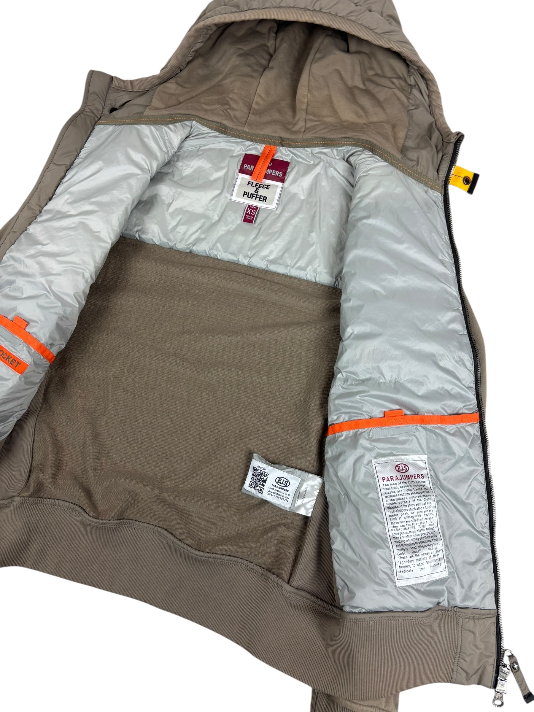 CARDIGAN PARAJUMPERS FLEECE & PUFFER - CRÈME - TAILLE XS