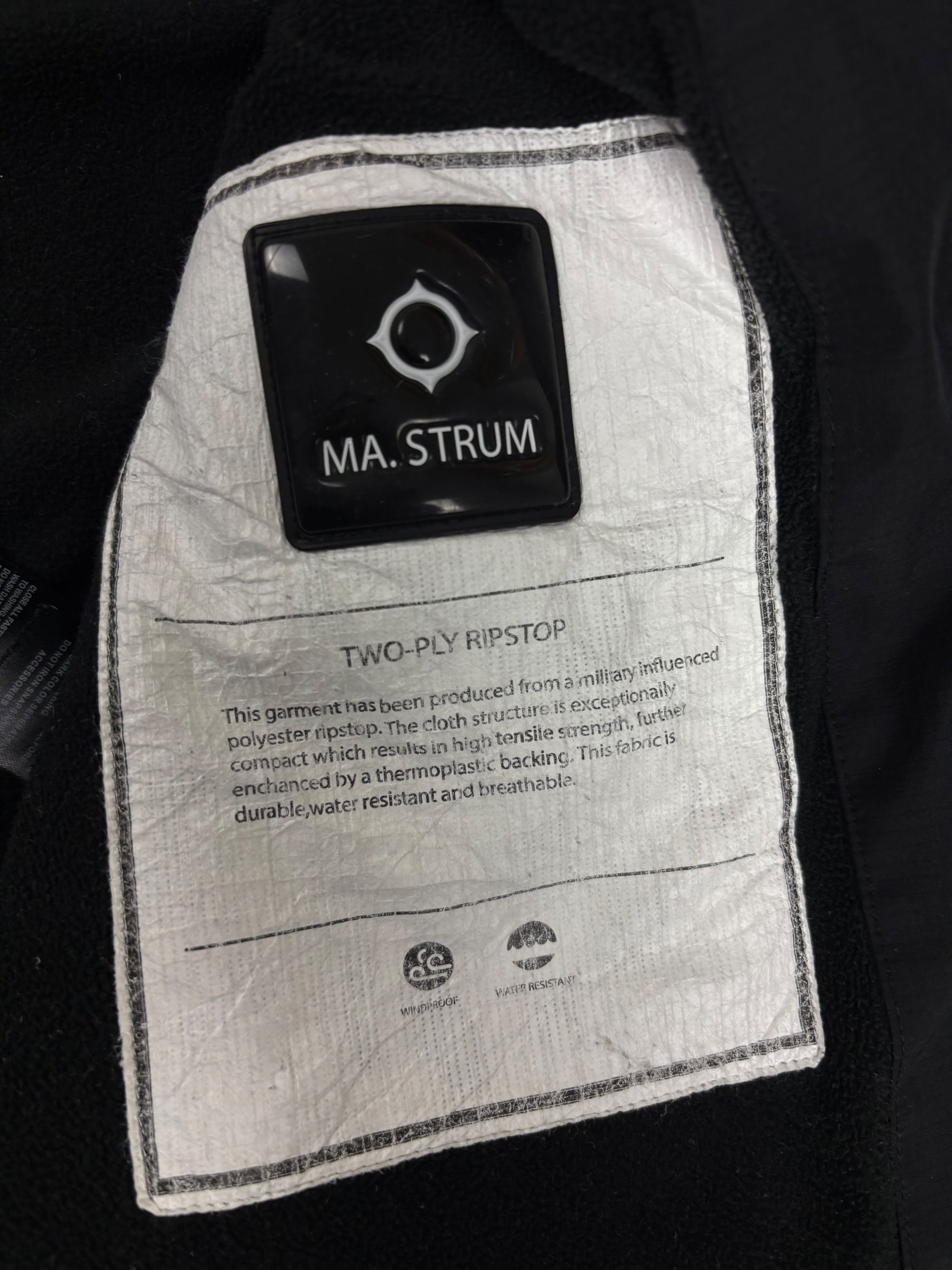 VESTE MA.STRUM TWO-PLY RIPSTOP - NOIR - TAILLE S