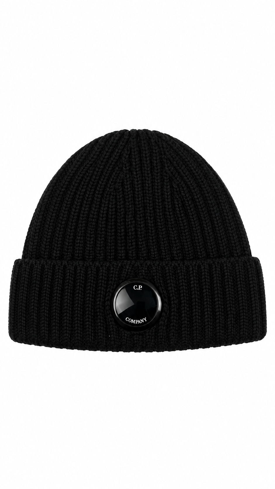 Bonnet C.P Company Lens en Laine, Noir, Taille UNI — photographie principale