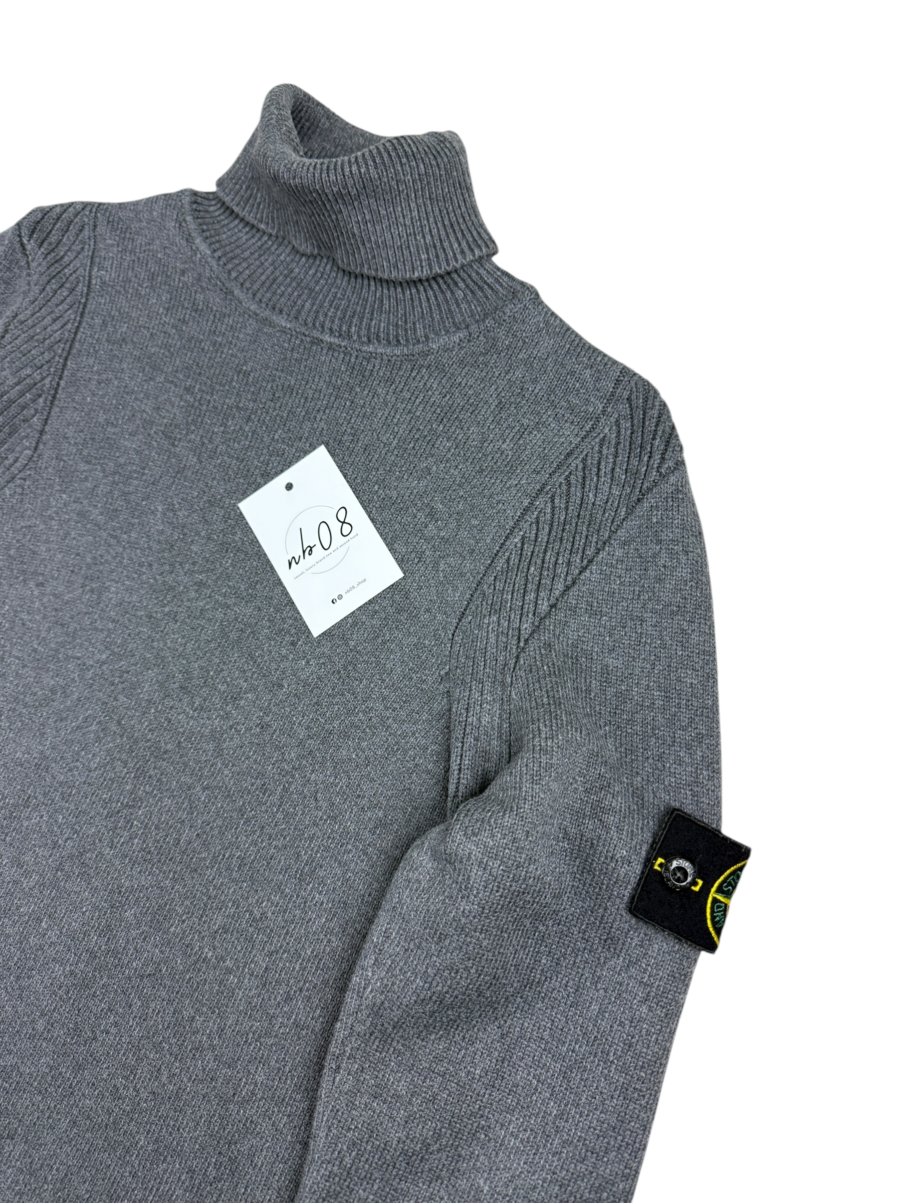 PULL COL ROULÉ STONE ISLAND - GRIS - TAILLE S