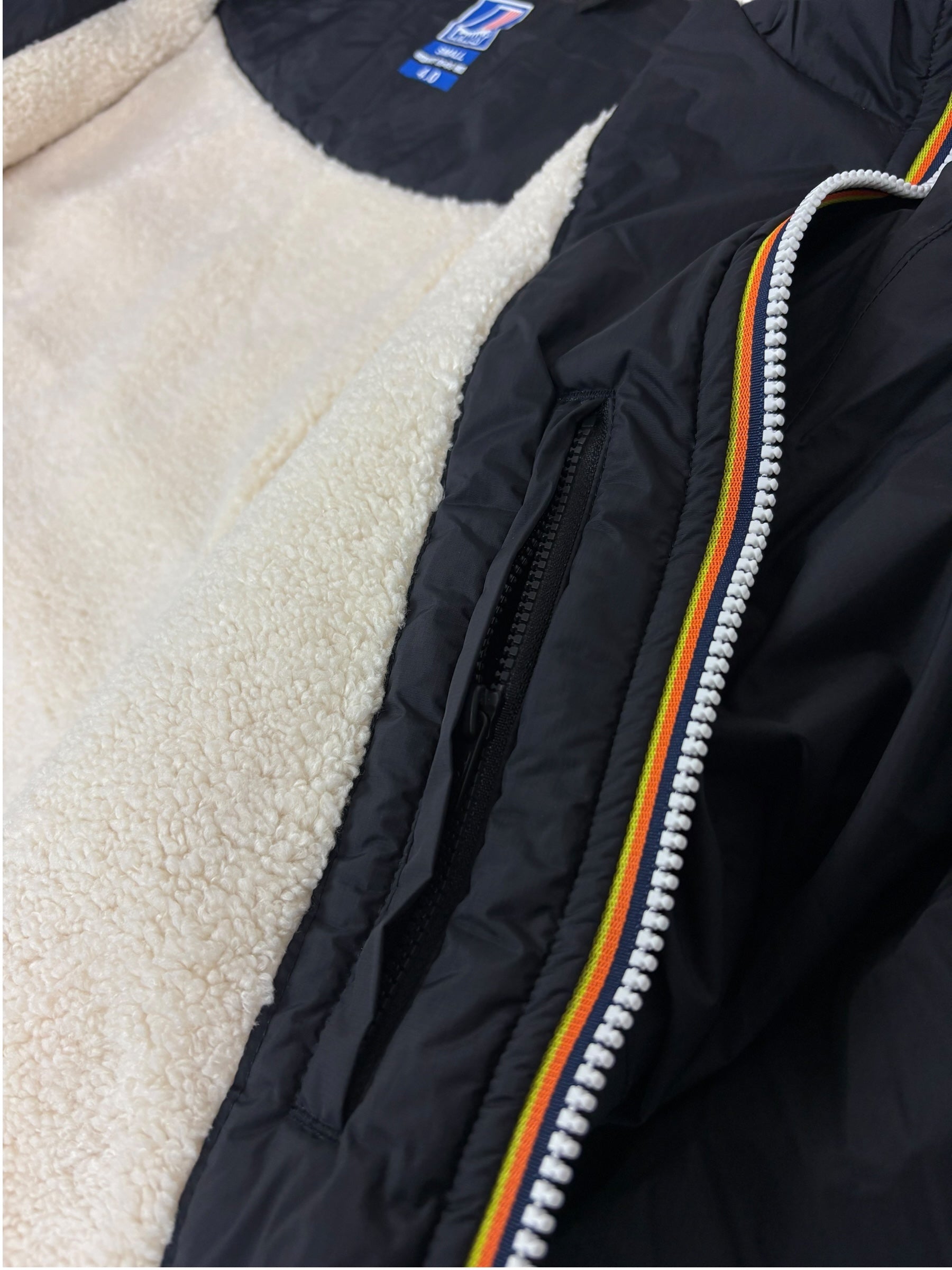 PARKA K-WAY LE VRAI 4.0 EIFFEL EAST ORSETTO - BLACK PURE - NEUF