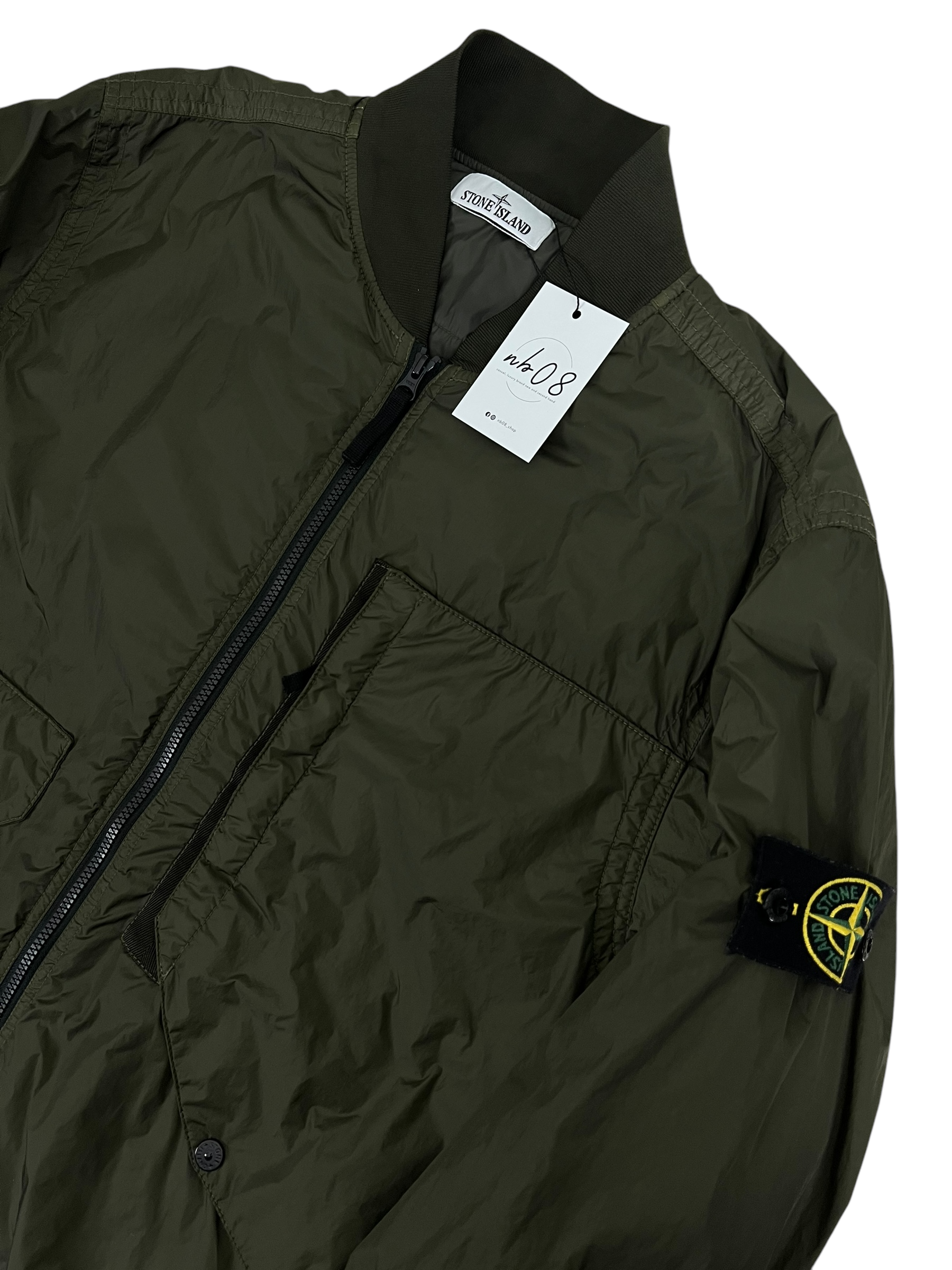 VESTE STONE ISLAND GARMENT DYED CRINKLE REPS R-NY WITH PRIMALOFT-TC