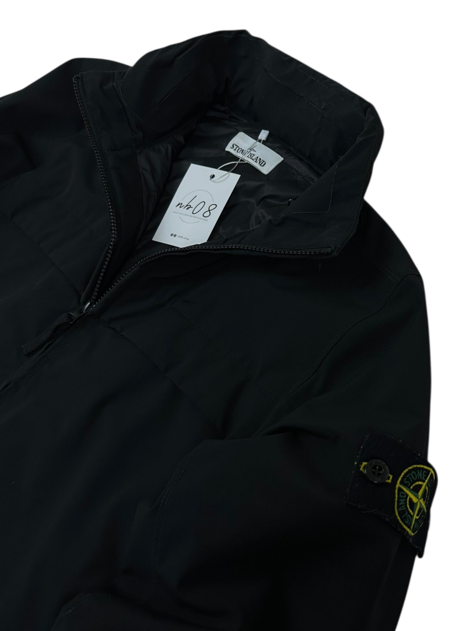 VESTE STONE ISLAND SOFT SHELL-R WITH PRIMALOFT INSULATION TECHNOLOGY - NOIR - TAILLE S