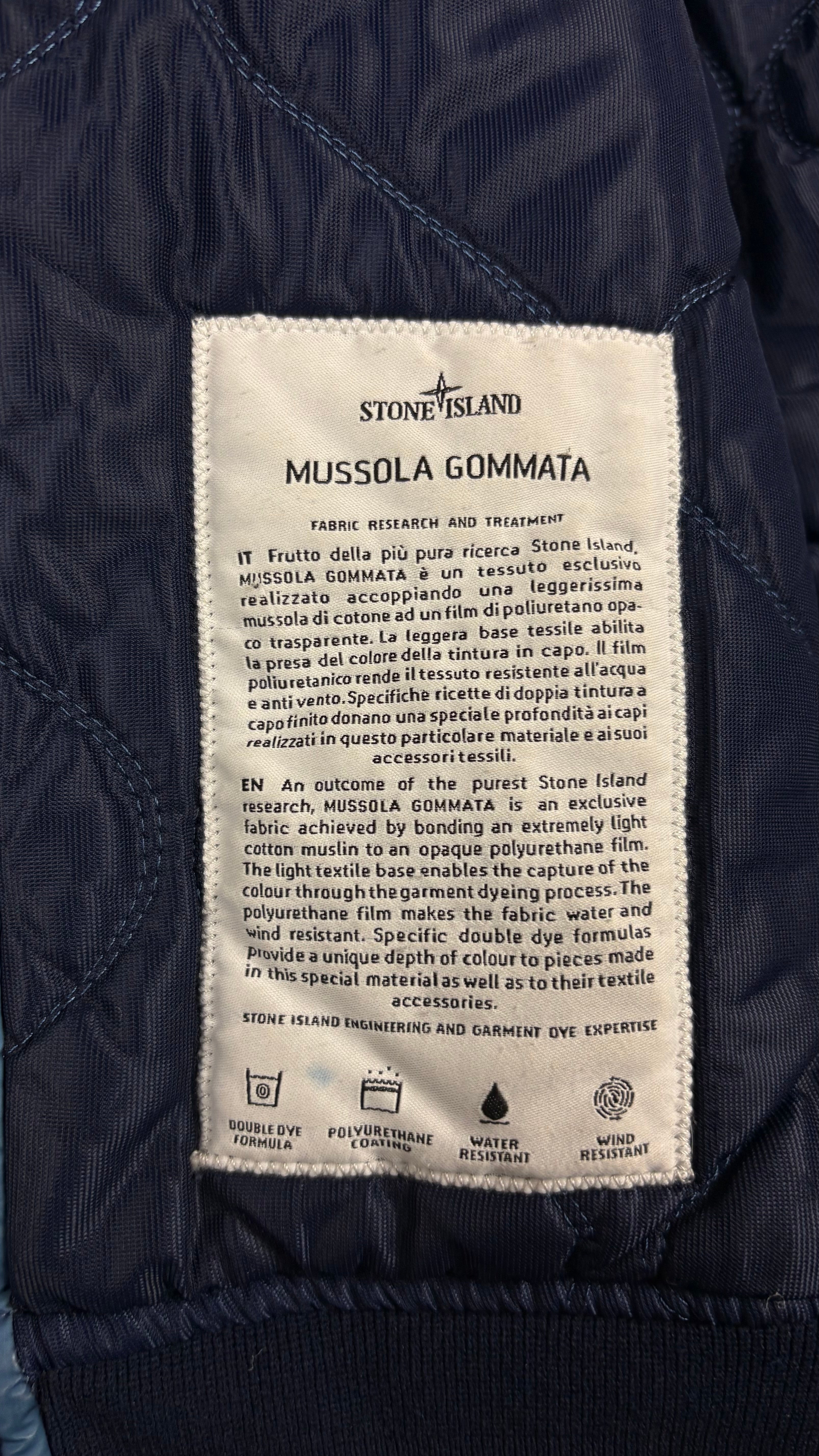 Veste Stone Island Mussola Gommata bleu taille S - vue 4/5