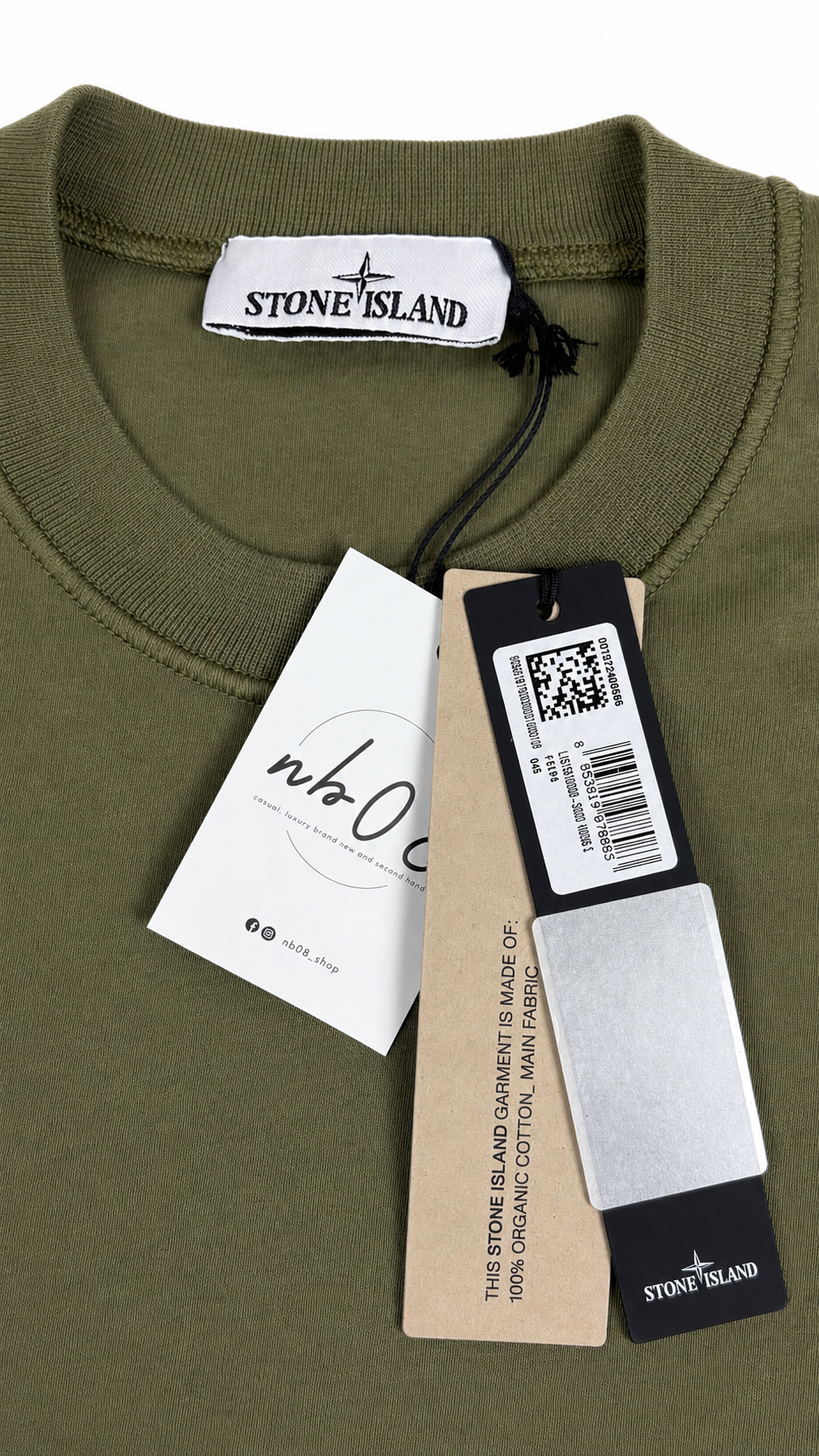 Pull Crewneck Stone Island kaki neuf Collection 2026 - vue 2/4