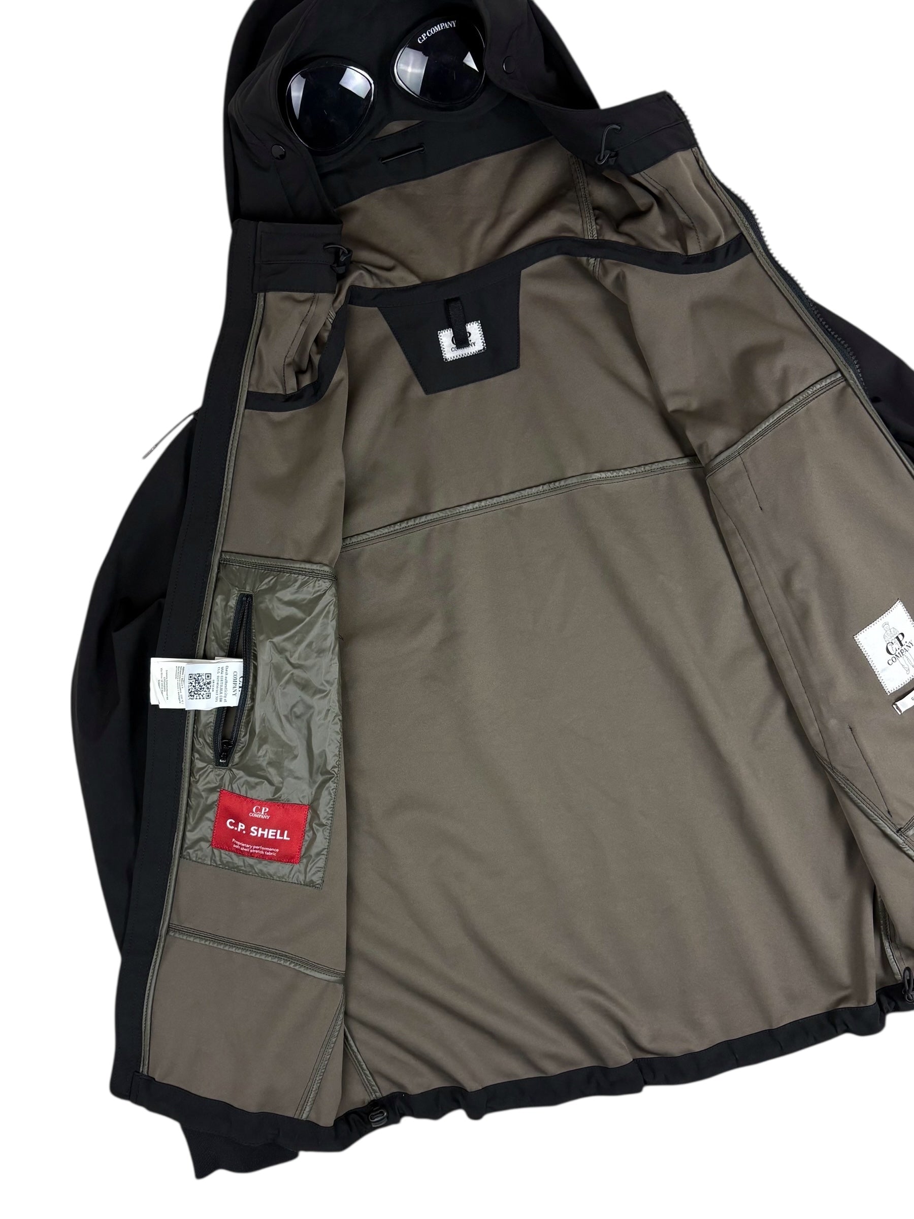 VESTE C.P COMPANY SHELL GOGGLE JACKET - NOIR - TAILLE 46