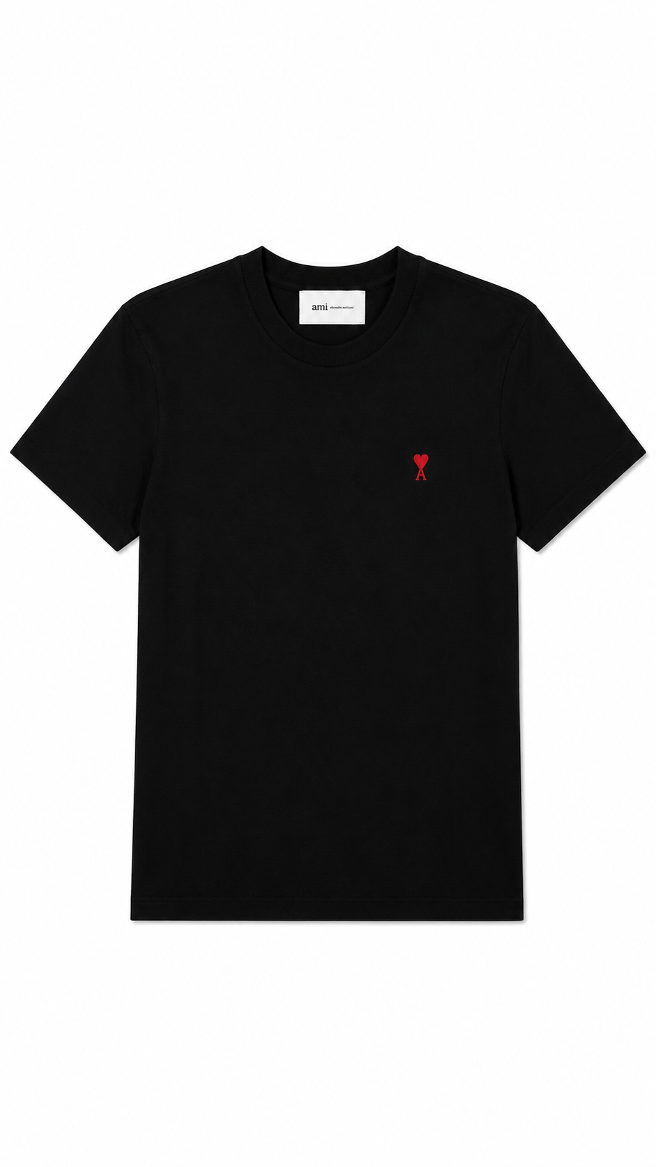 Tee-shirt AMI Paris Logo Rouge noir neuf - vue 1/4