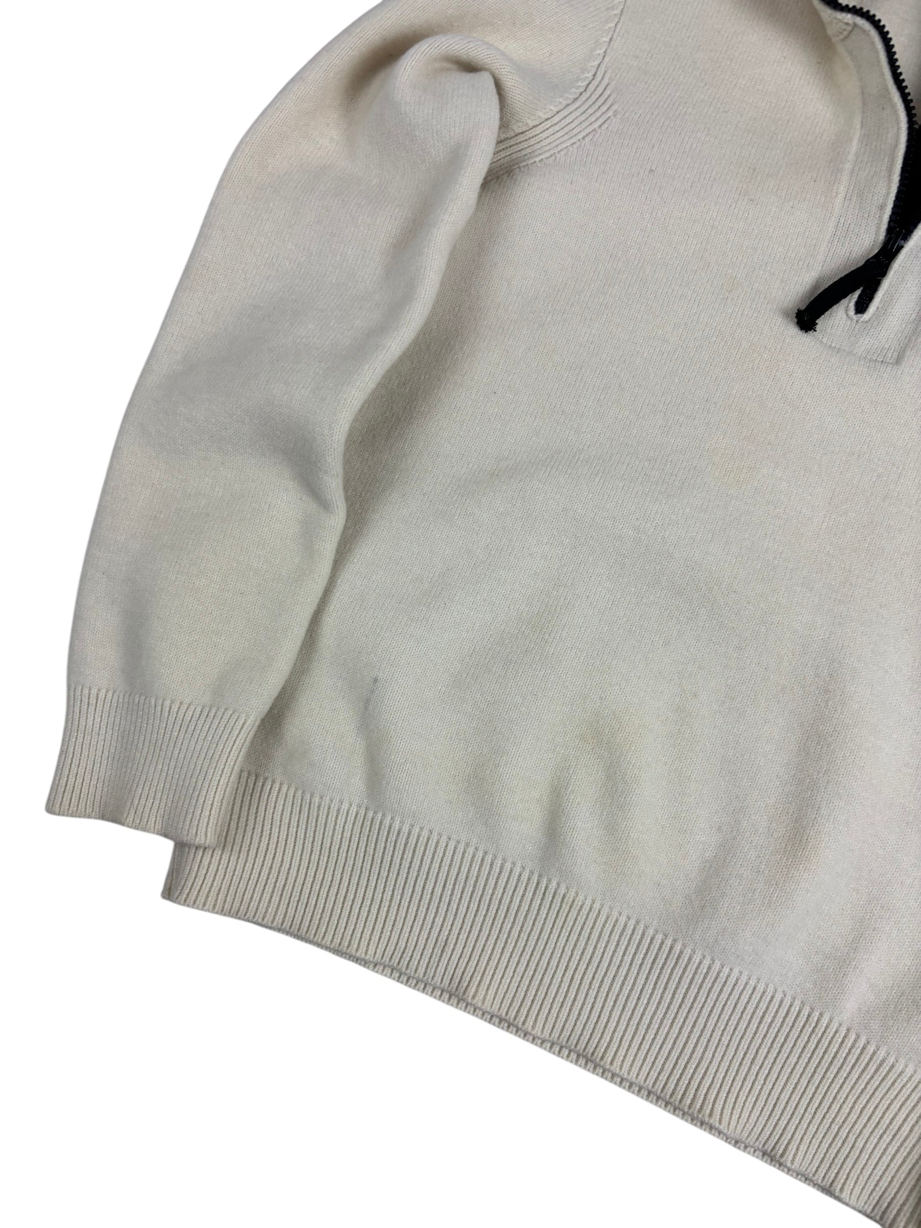 PULL ZIPPÉ STONE ISLAND - CRÈME - TAILLE S