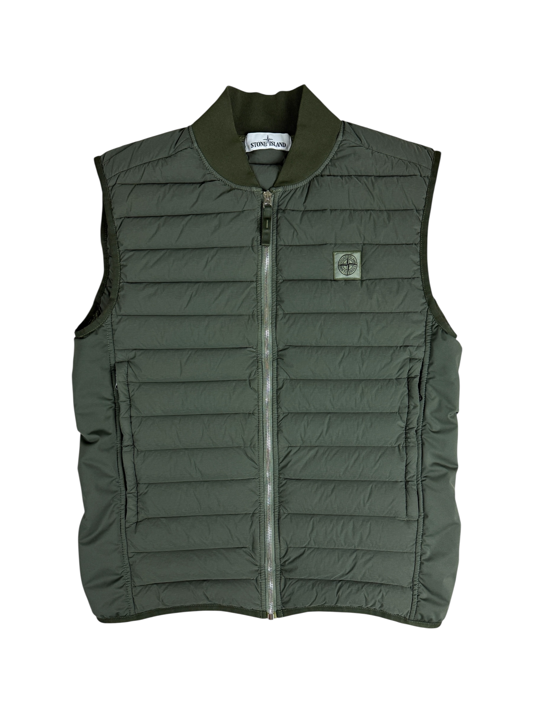 GILET STONE ISLAND LOOM WOVEN DOWN CHAMBERS STRETCH NYLON-TC - KAKI - TAILLE M