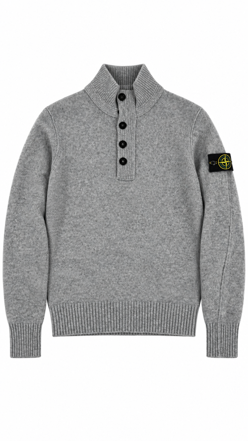 Stone Island Turtleneck Sweater - Grey - Size M