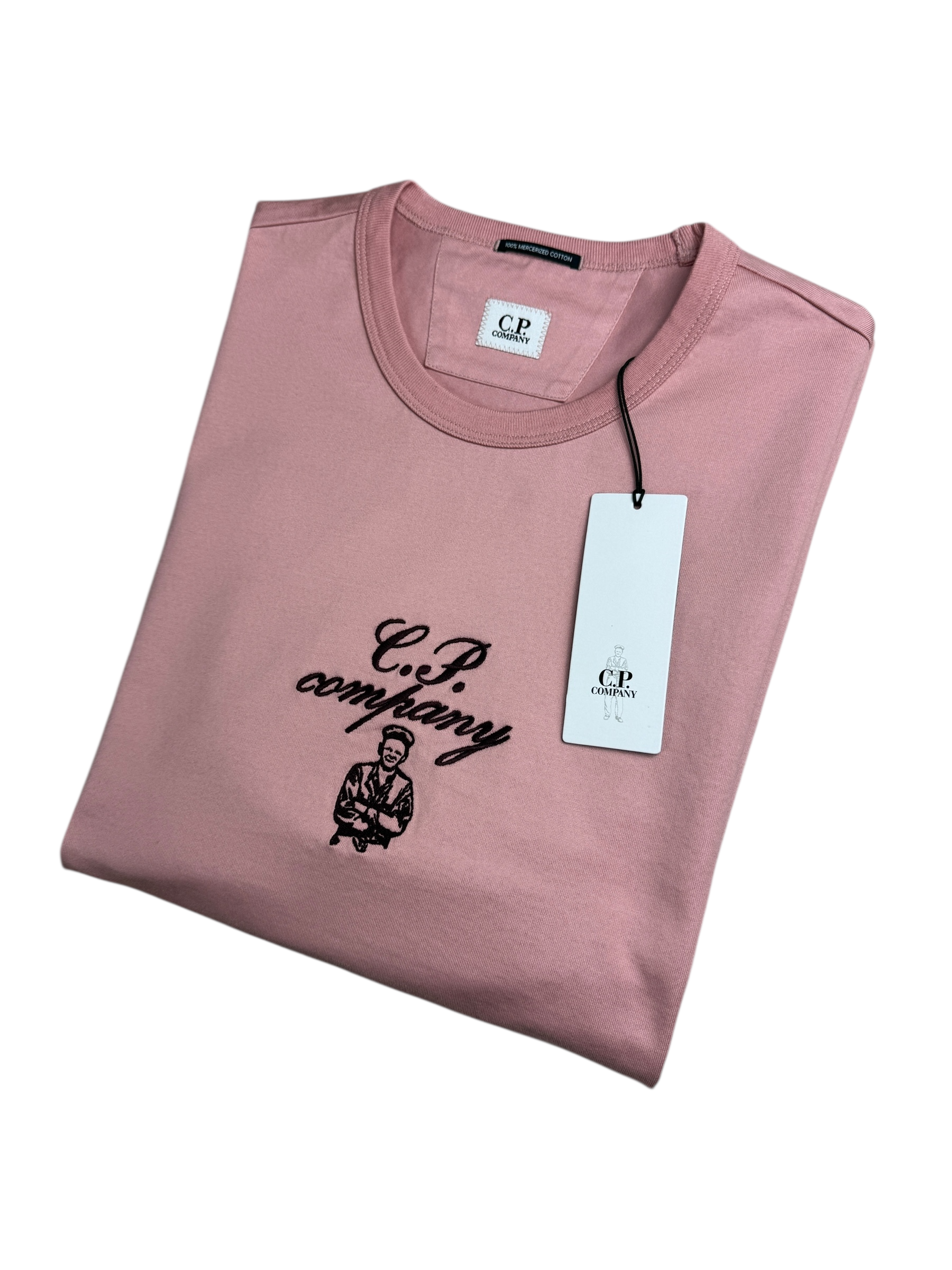 TEE-SHIRT C.P COMPANY - ROSE - NEUF