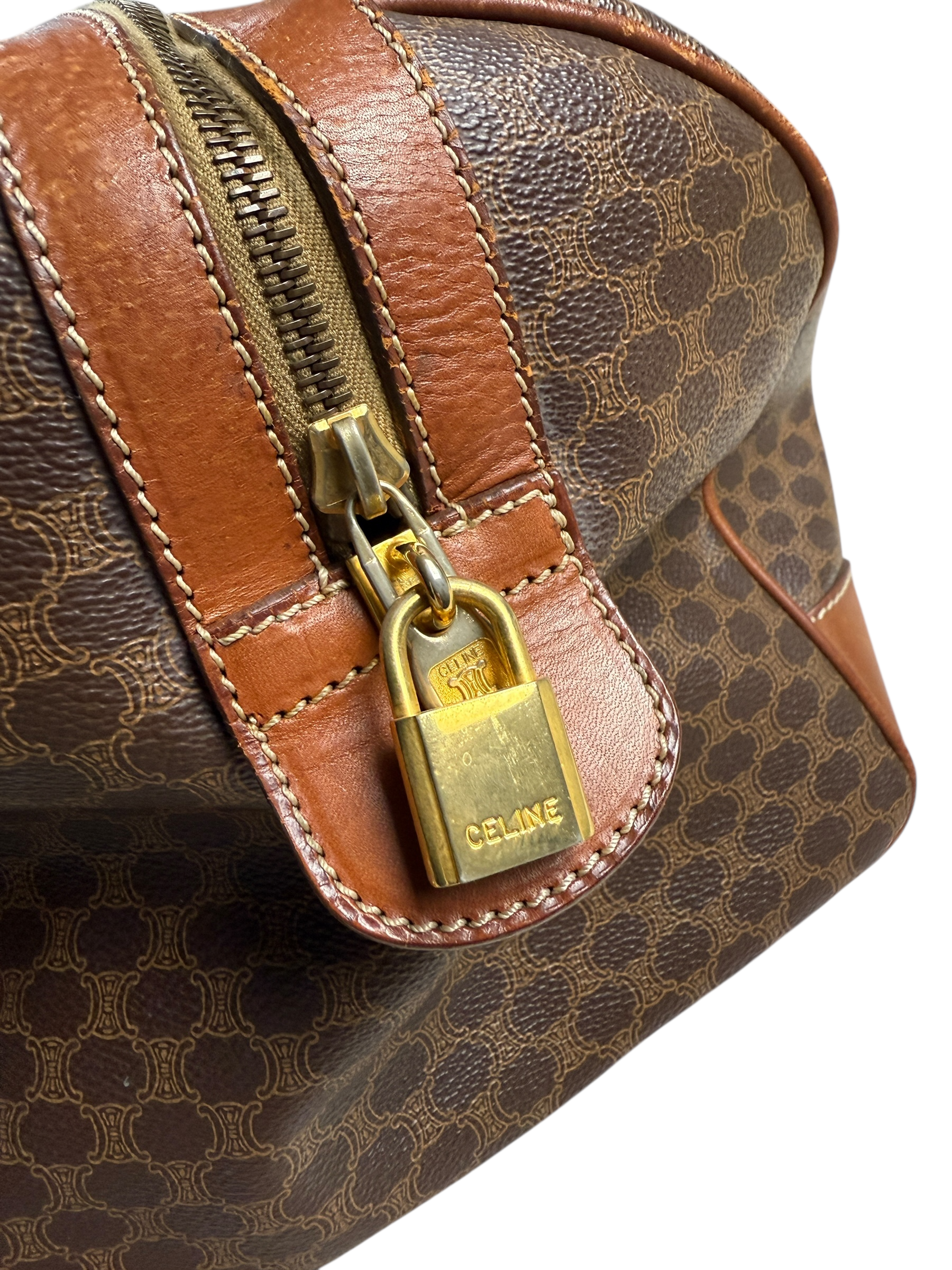 SAC À MAIN CELINE MACADAM CANVAS - MARRON