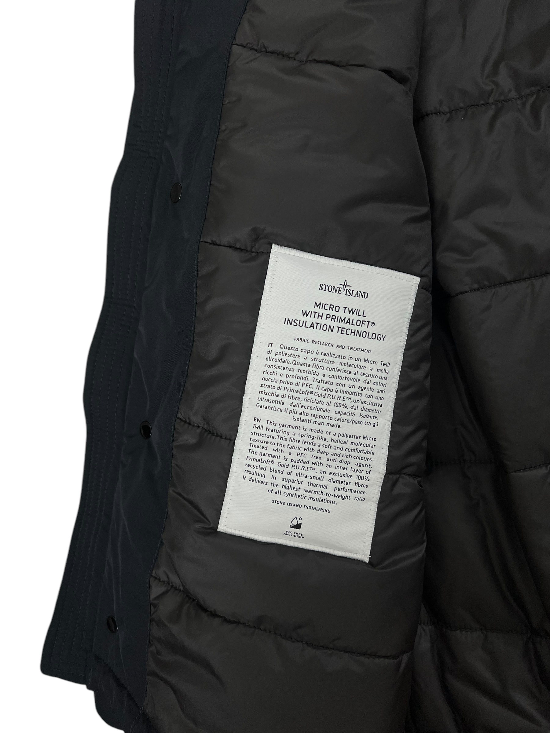 VESTE STONE ISLAND MICRO TWILL WITH PRIMALOFT