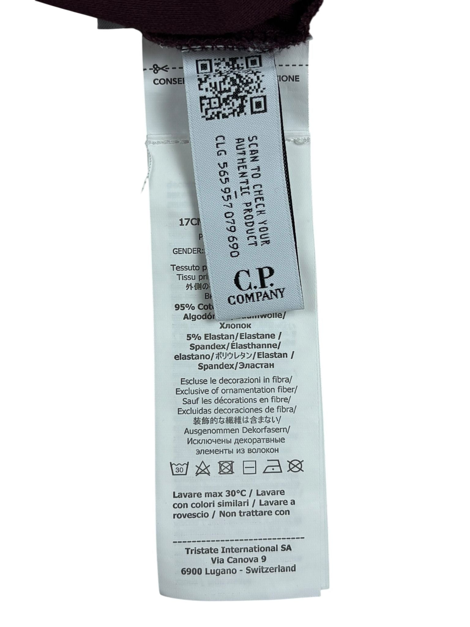 PULL ZIPPÉ C.P COMPANY - BORDEAUX - TAILLE S -  NEUF