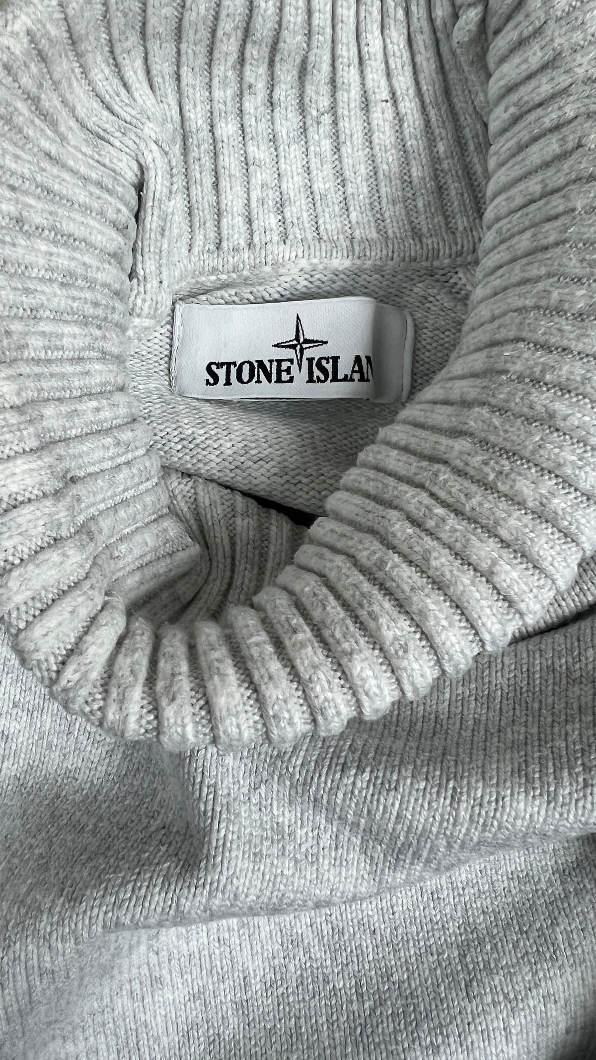 Pull Col Roulé Stone Island, Gris Clair, Taille S — photographie complémentaire 4
