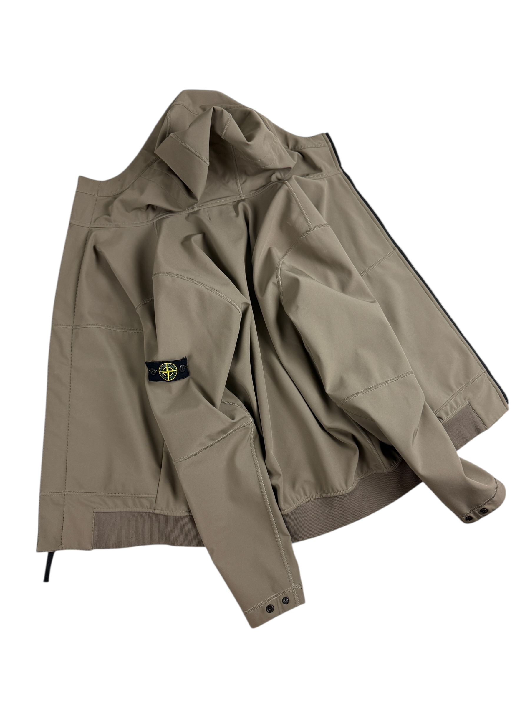 VESTE STONE ISLAND SOFT SHELL - KAKI- TAILLE 14 ANS