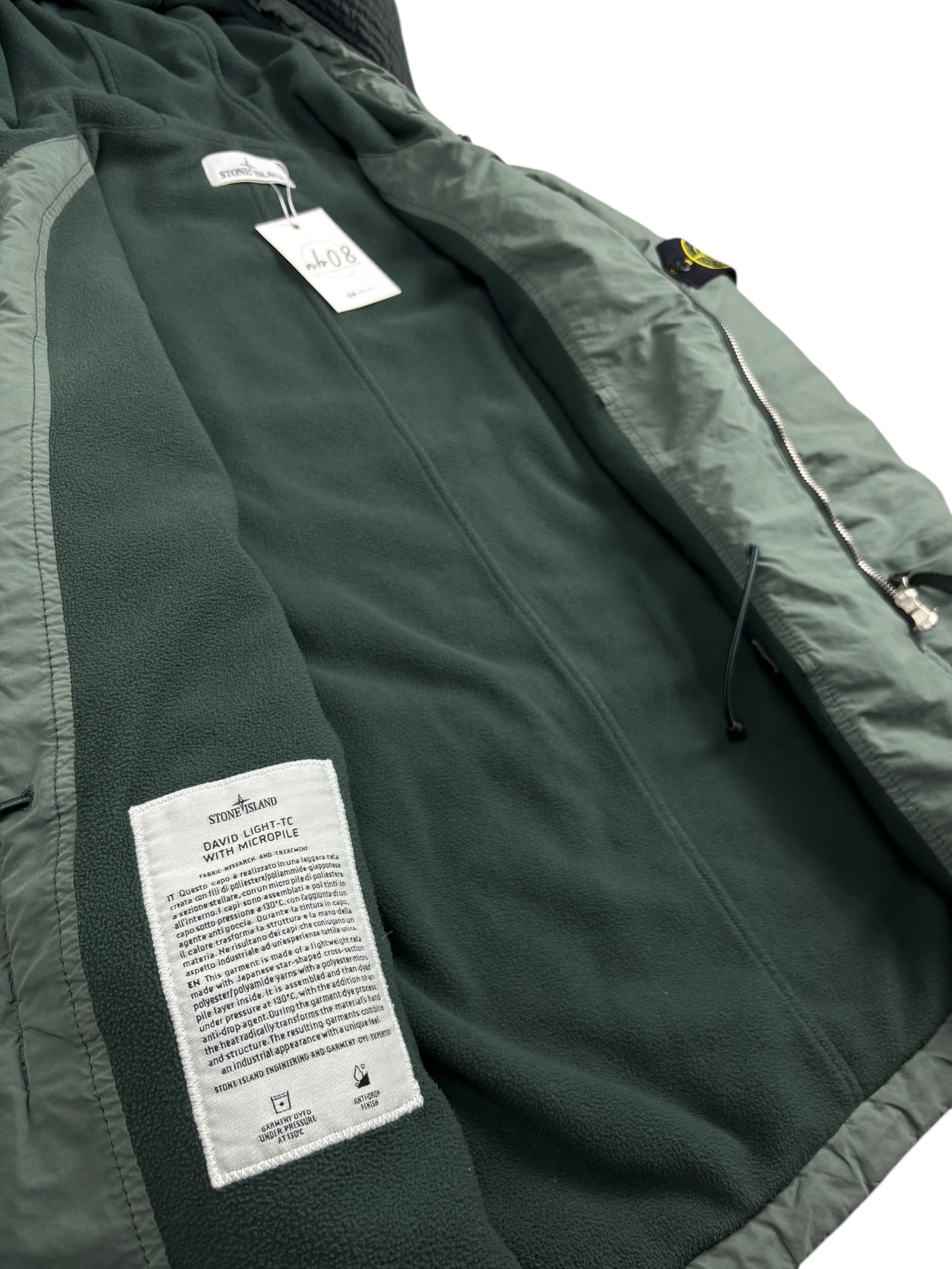PARKA STONE ISLAND DAVID LIGHT-TC WITH MICROPILE - VERT - TAILLE S