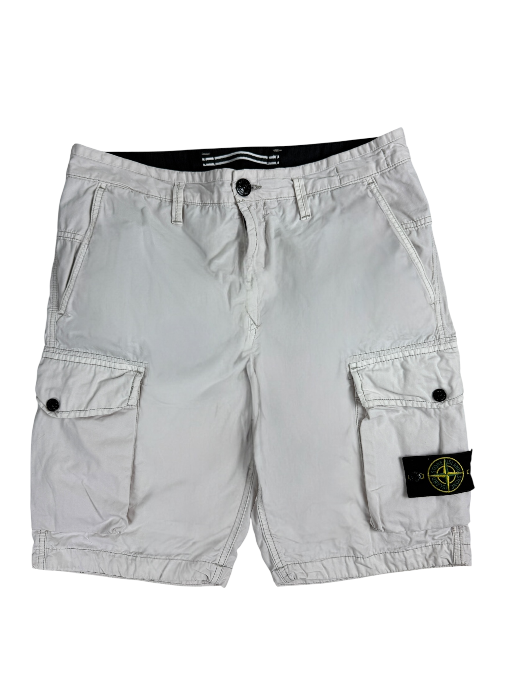 SHORT CARGO STONE ISLAND - CRÈME - W31