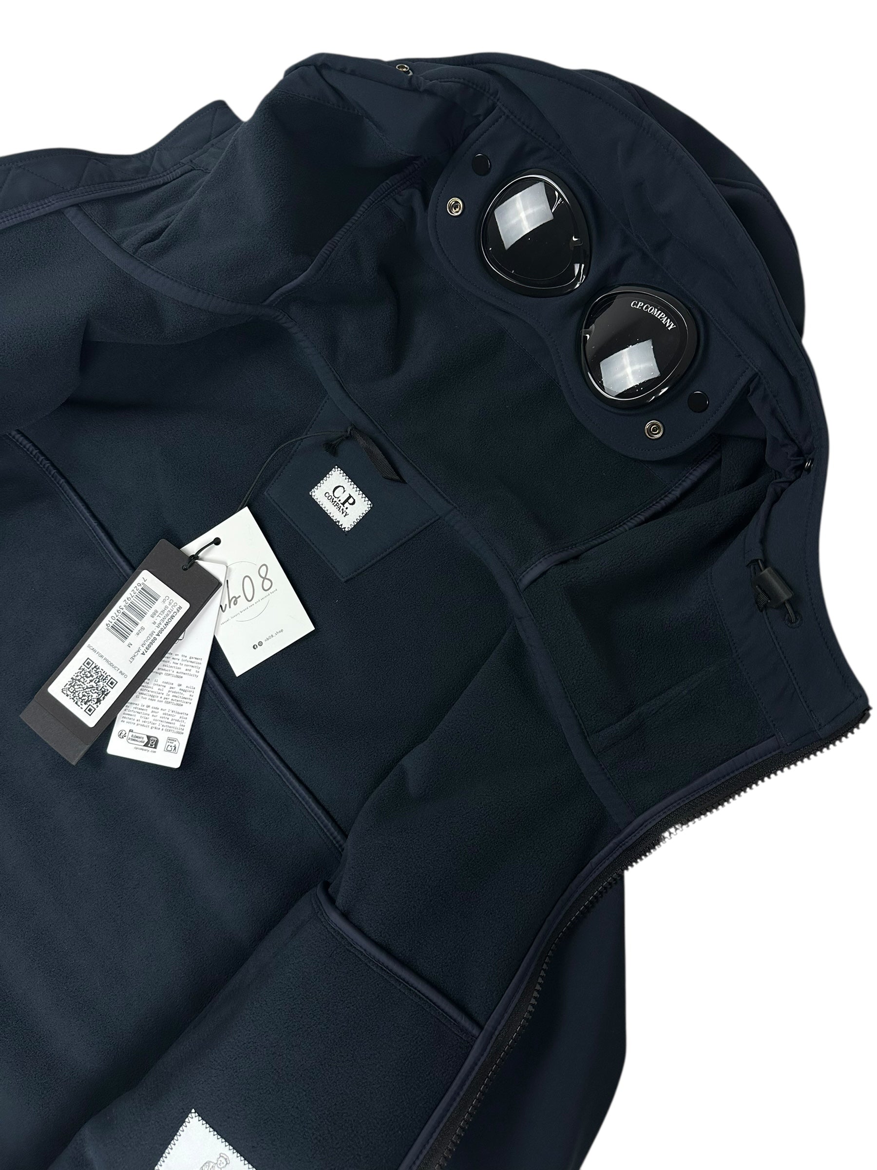 VESTE C.P COMPANY SHELL-R GOGGLE JACKET - MARINE - NEUF