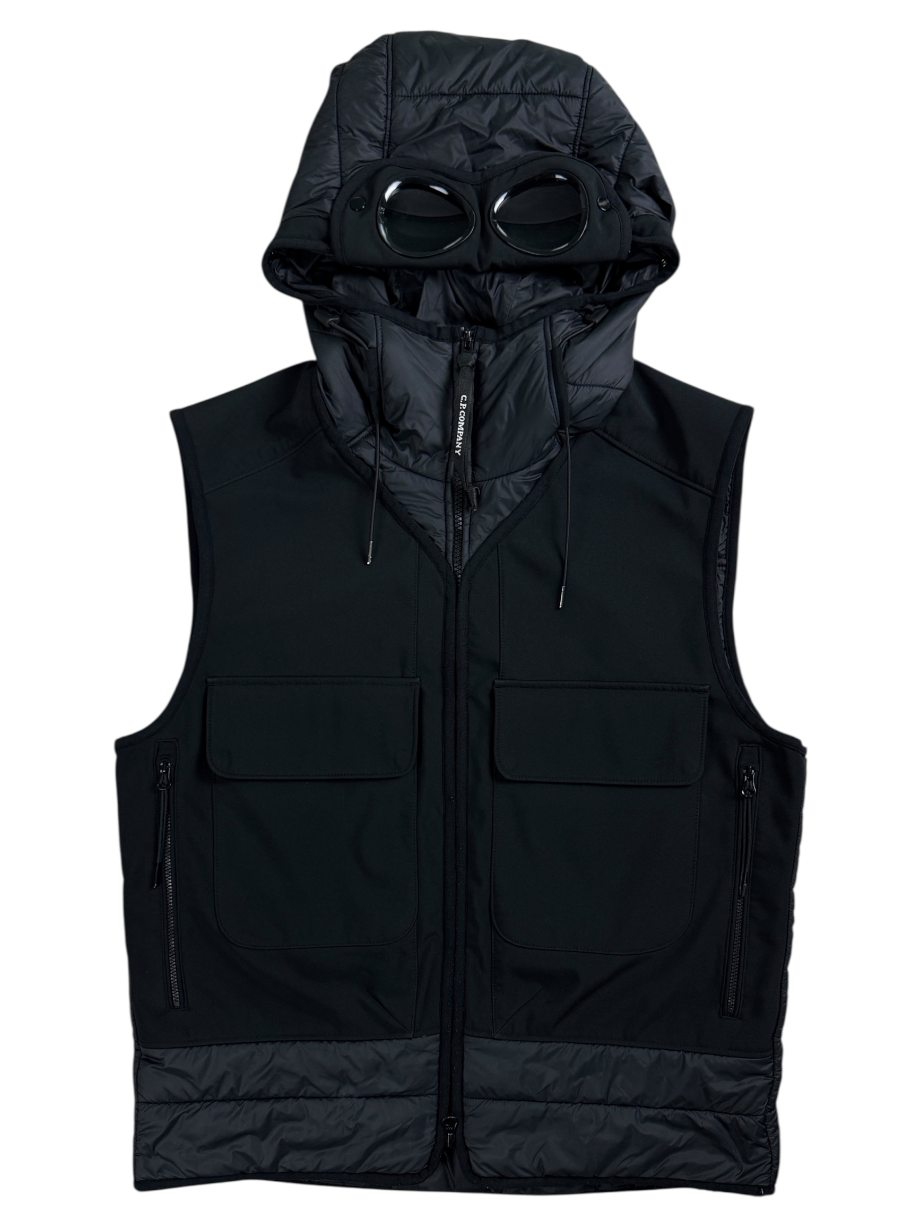 GILET C.P COMPANY SHELL-R GOGGLE JACKET NOIR - TAILLE S