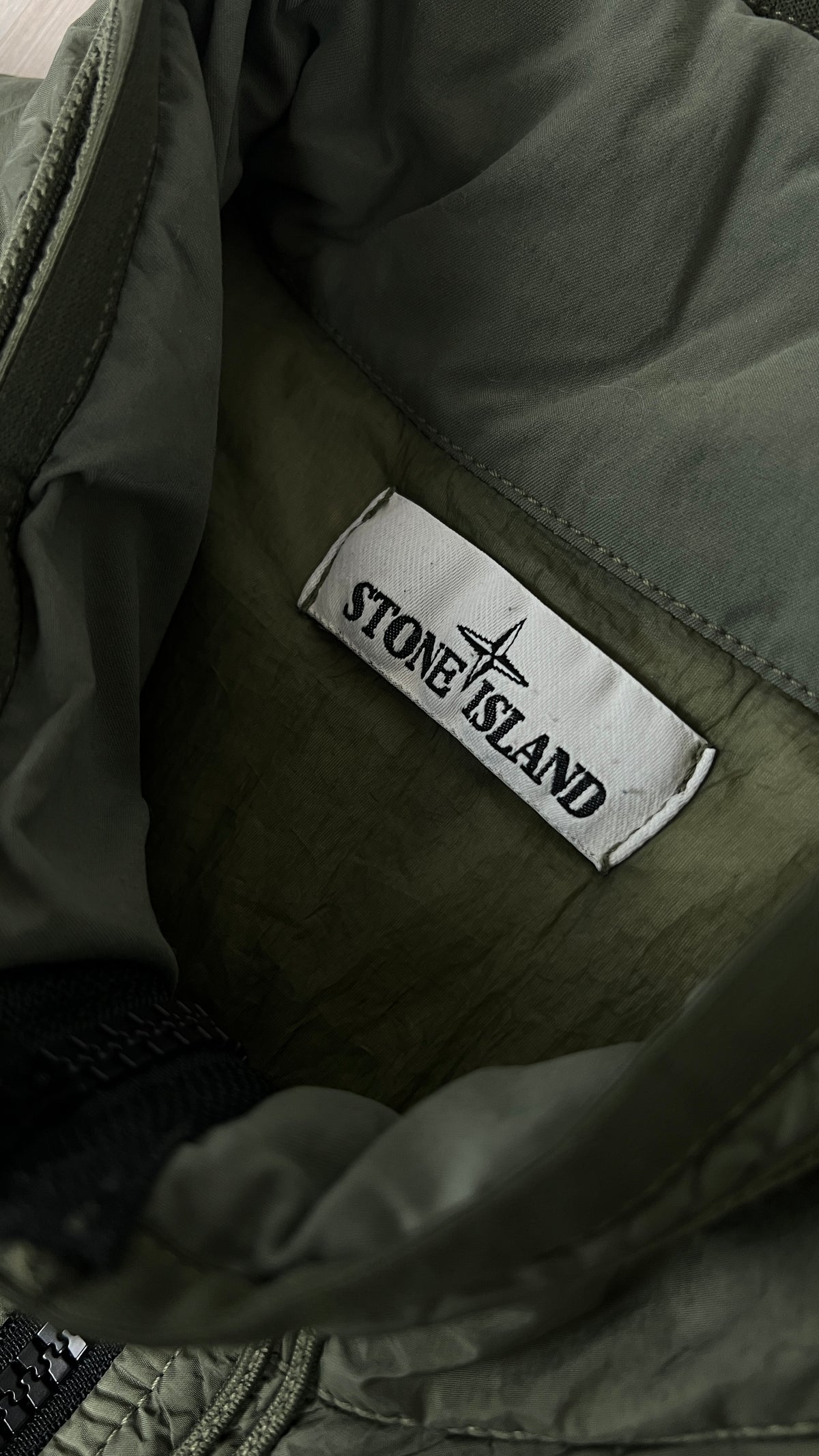 Veste Stone Island Garment Dyed Crinkle Reps NY, Kaki, Taille XXL — photographie complémentaire 4