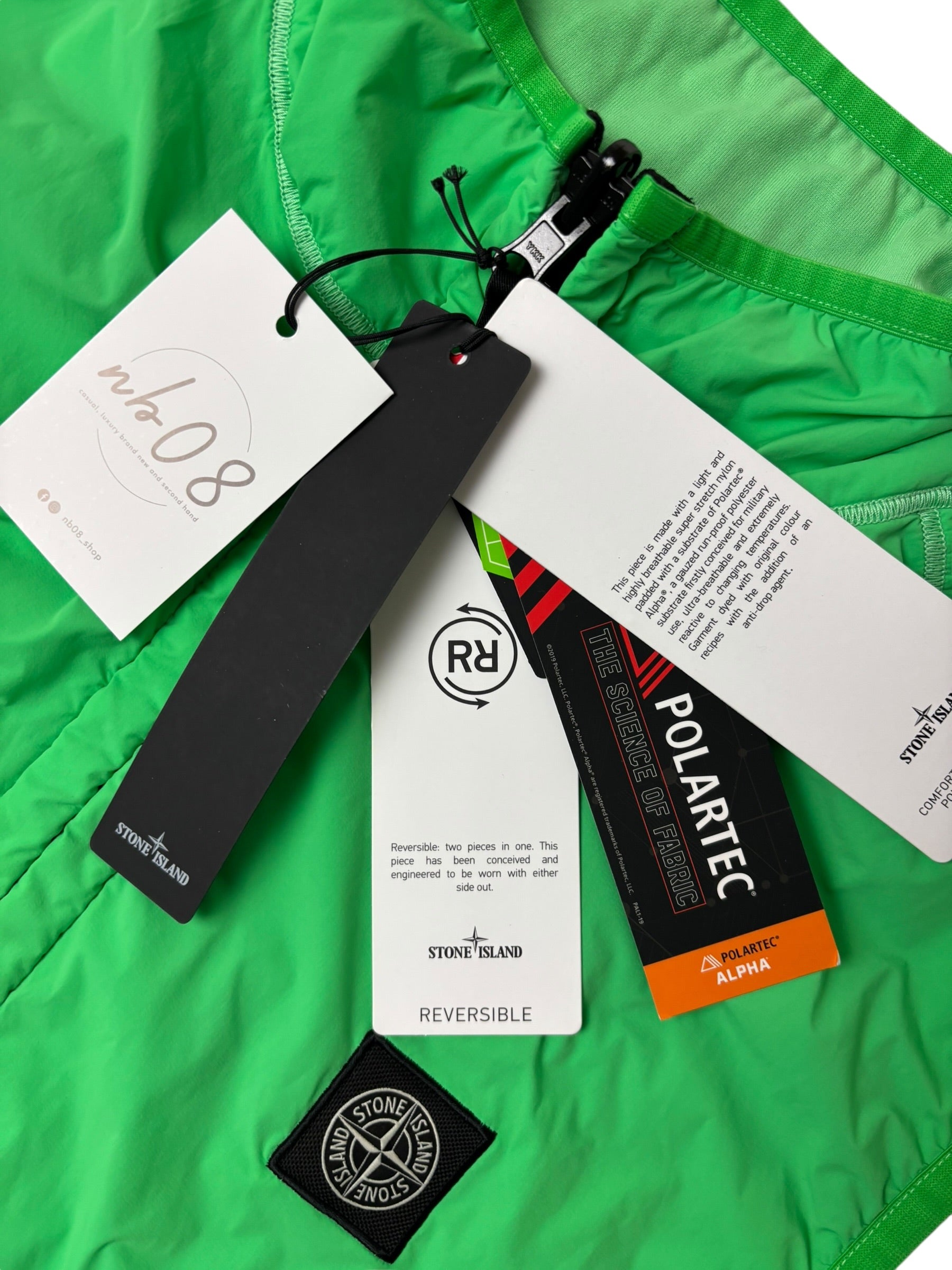 GILET STONE ISLAND REVERSIBLE - VERT - TAILLE L - NEUF