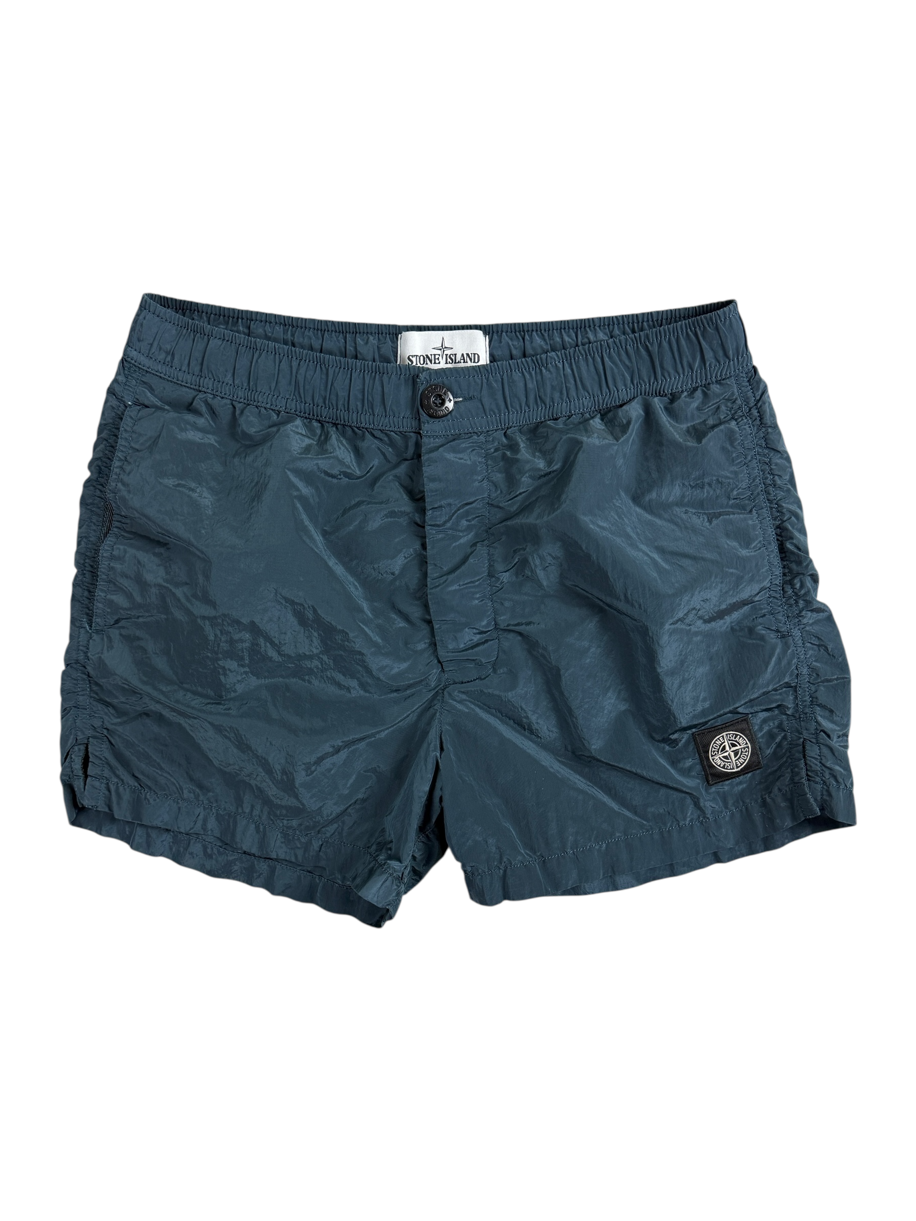 SHORT DE BAIN STONE ISLAND NYLON MÉTAL - BLEU PÉTROLE - TAILLE S