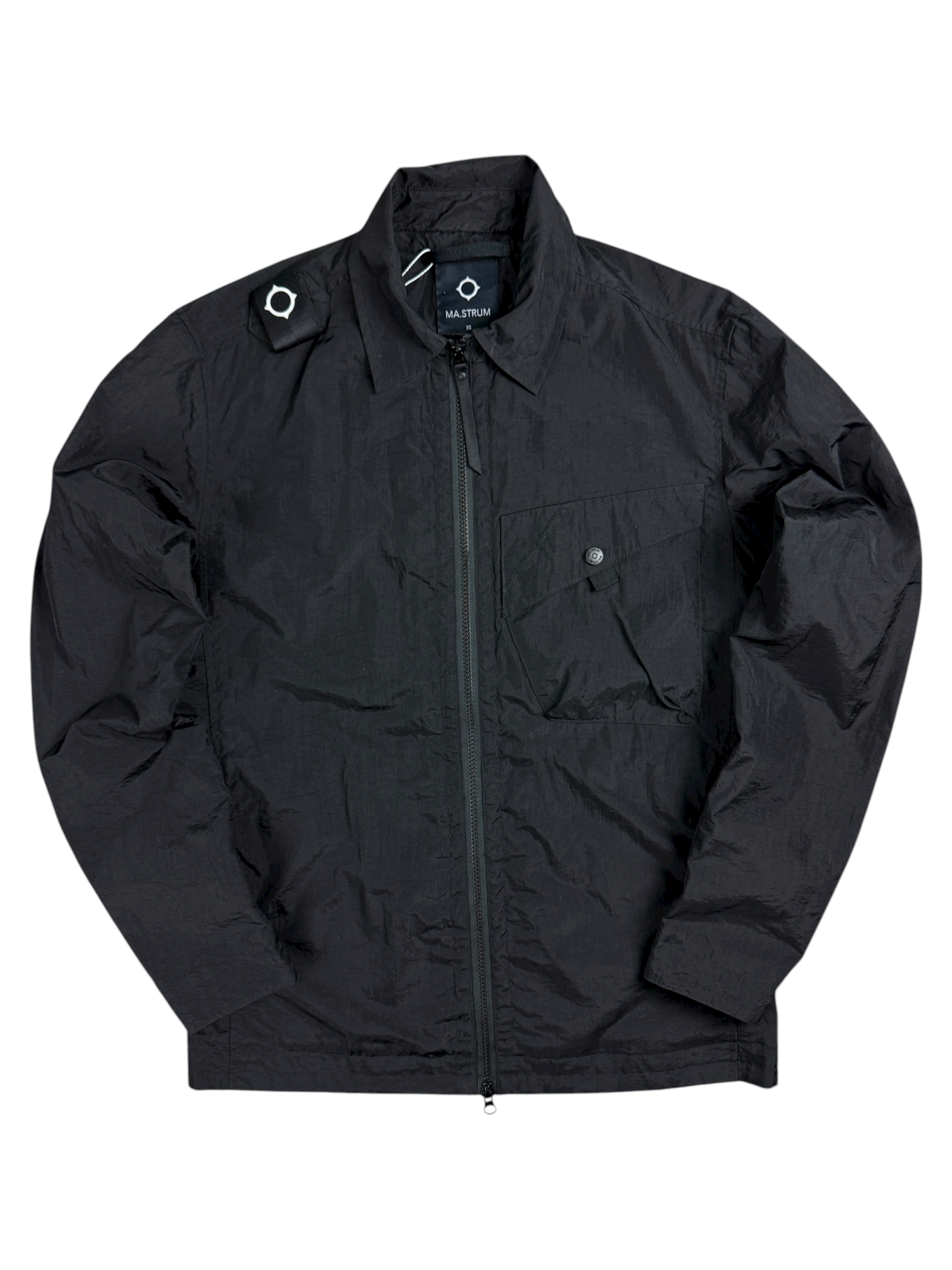 SURCHEMISE MA.STRUM CRINKLED NYLON TAFFETA  - NOIR - TAILLE XS