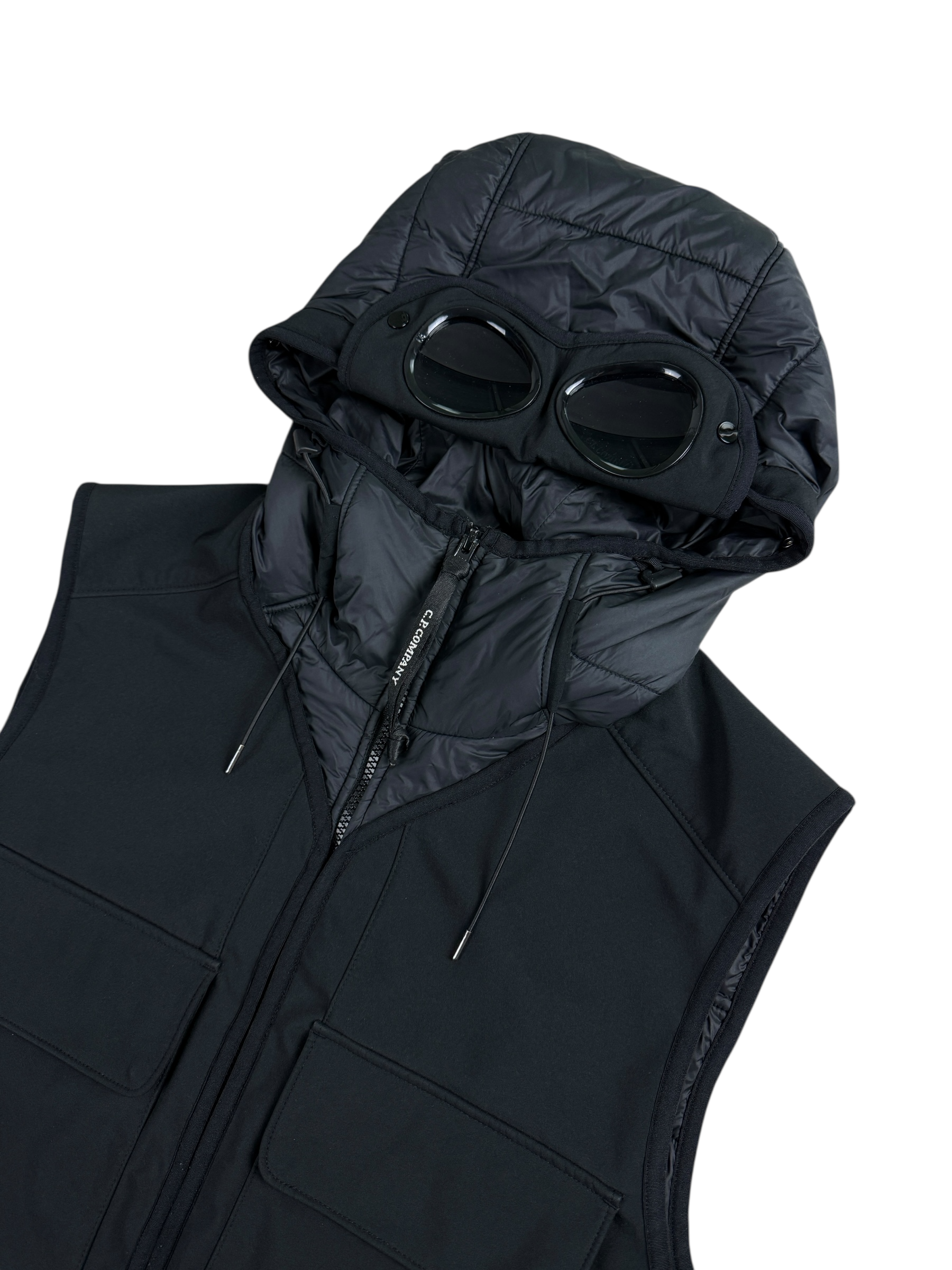 GILET C.P COMPANY SHELL-R GOGGLE JACKET NOIR - TAILLE S