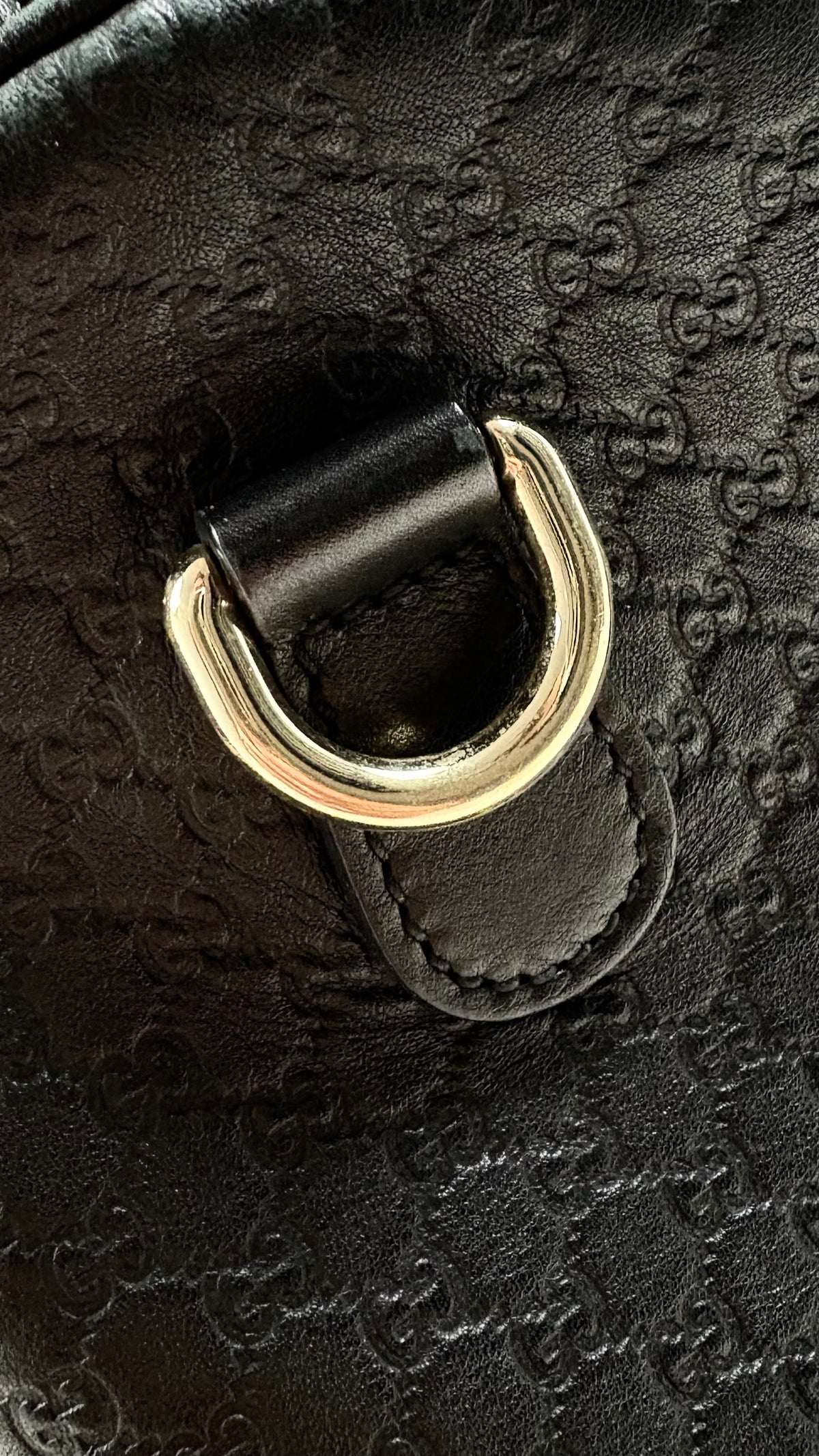 Sac à Main Gucci Boston Microguccissima noir taille UNI, détail matière et finitions — vue 6