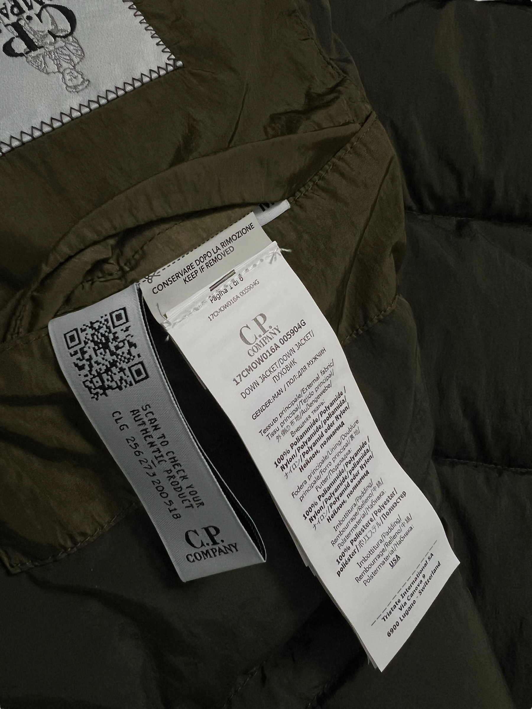 DOUDOUNE C.P COMPANY CHROME-R DOWN JACKET