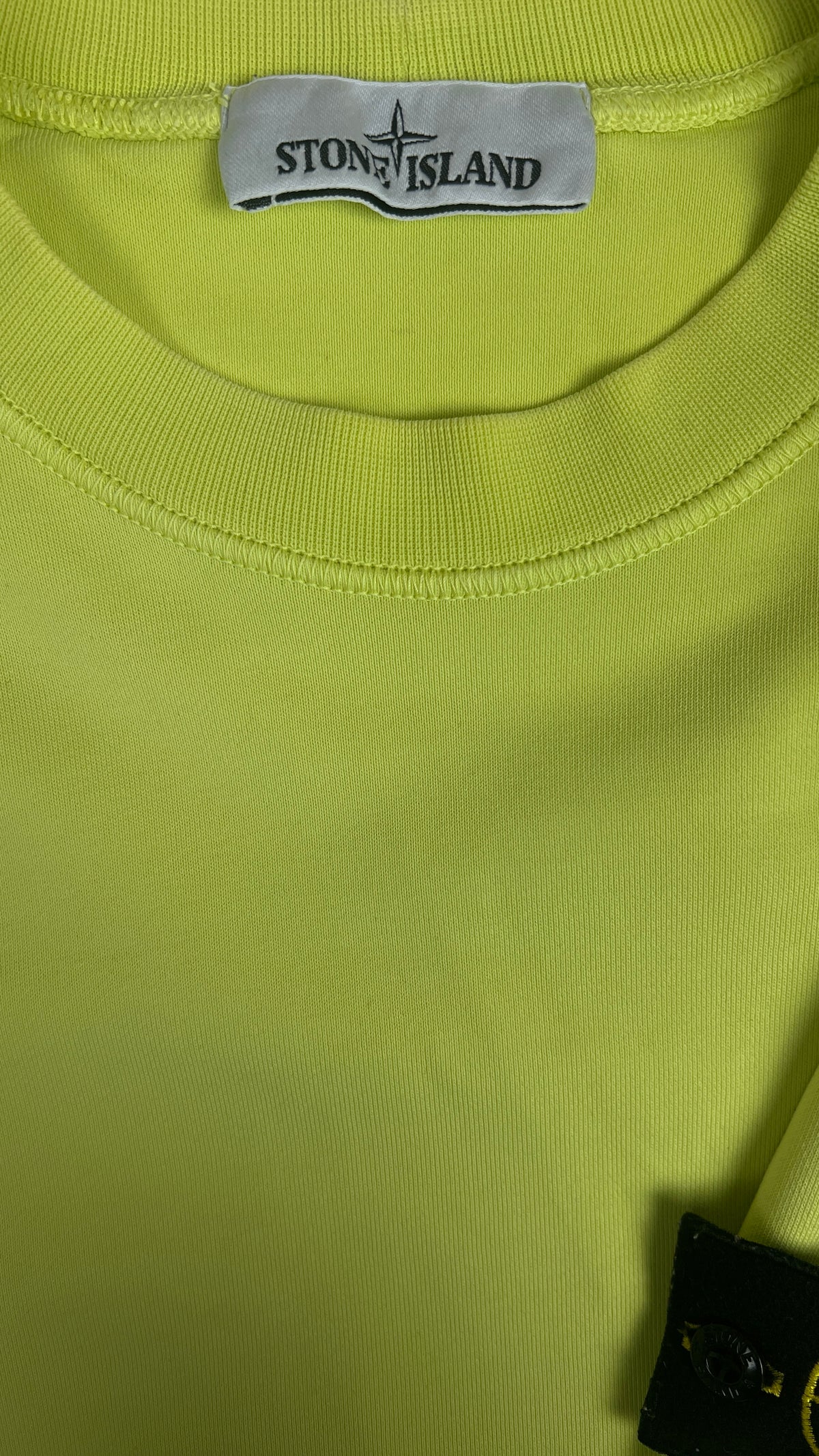 Sweat-shirt Crewneck Stone Island Cotton Fleece, Jaune, Taille S — photographie complémentaire 4