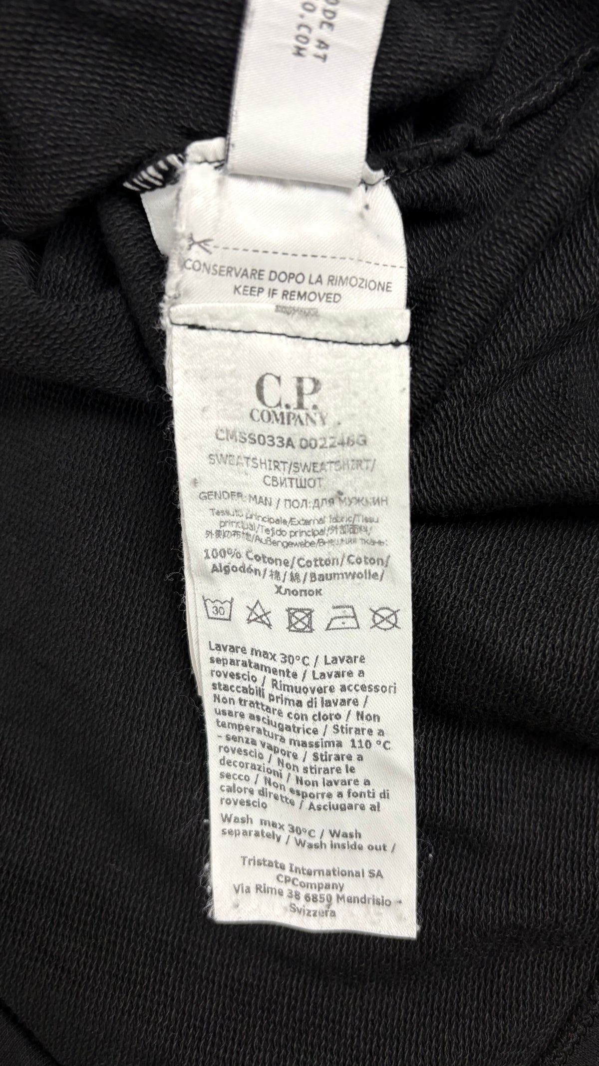 Sweat-shirt Hoodie C.P Company Lens Noir Taille S – photo complémentaire 4 – NB08 Shop