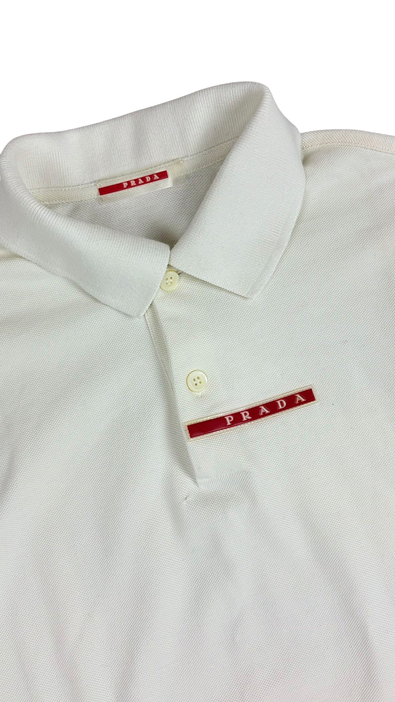 POLO MANCHES LONGUES PRADA - BLANC - TAILLE S