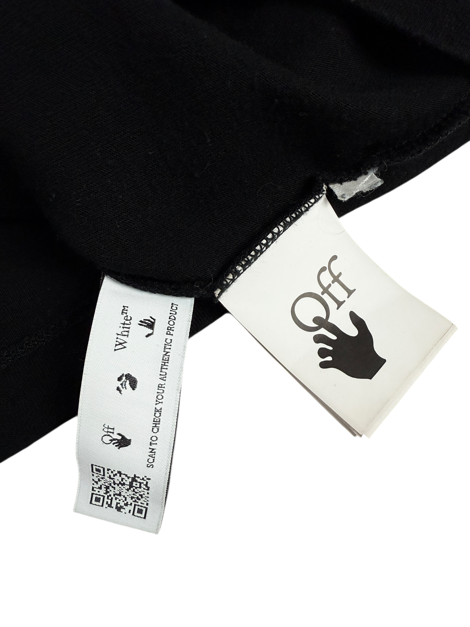 TEE-SHIRT OFF WHITE - NOIR - TAILLE L