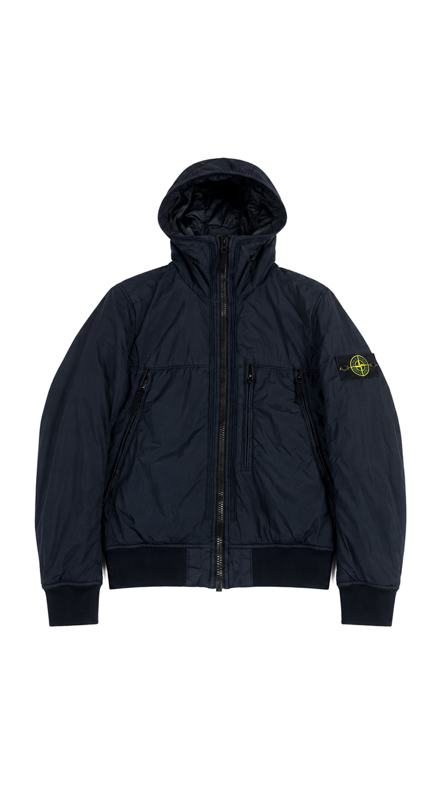 Veste à Capuche Stone Island Garment Dyed Crinkle Reps NY, Marine, Taille S — photographie principale