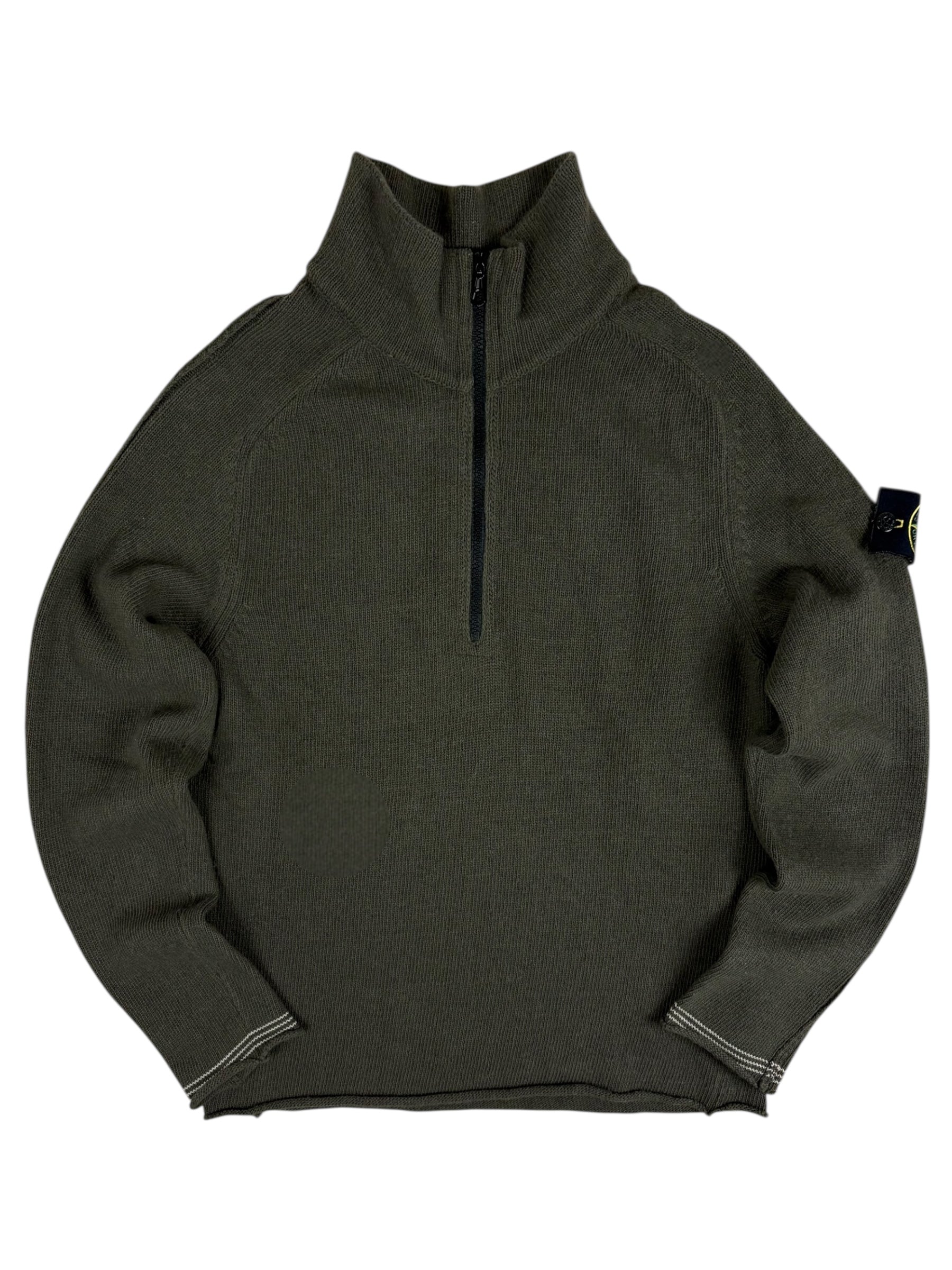 PULL ZIPPÉ STONE ISLAND - KAKI - TAILLE M