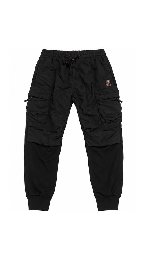 Pantalon Jogging Parajumpers Fleece à Poches Nylon - Noir - Taille S