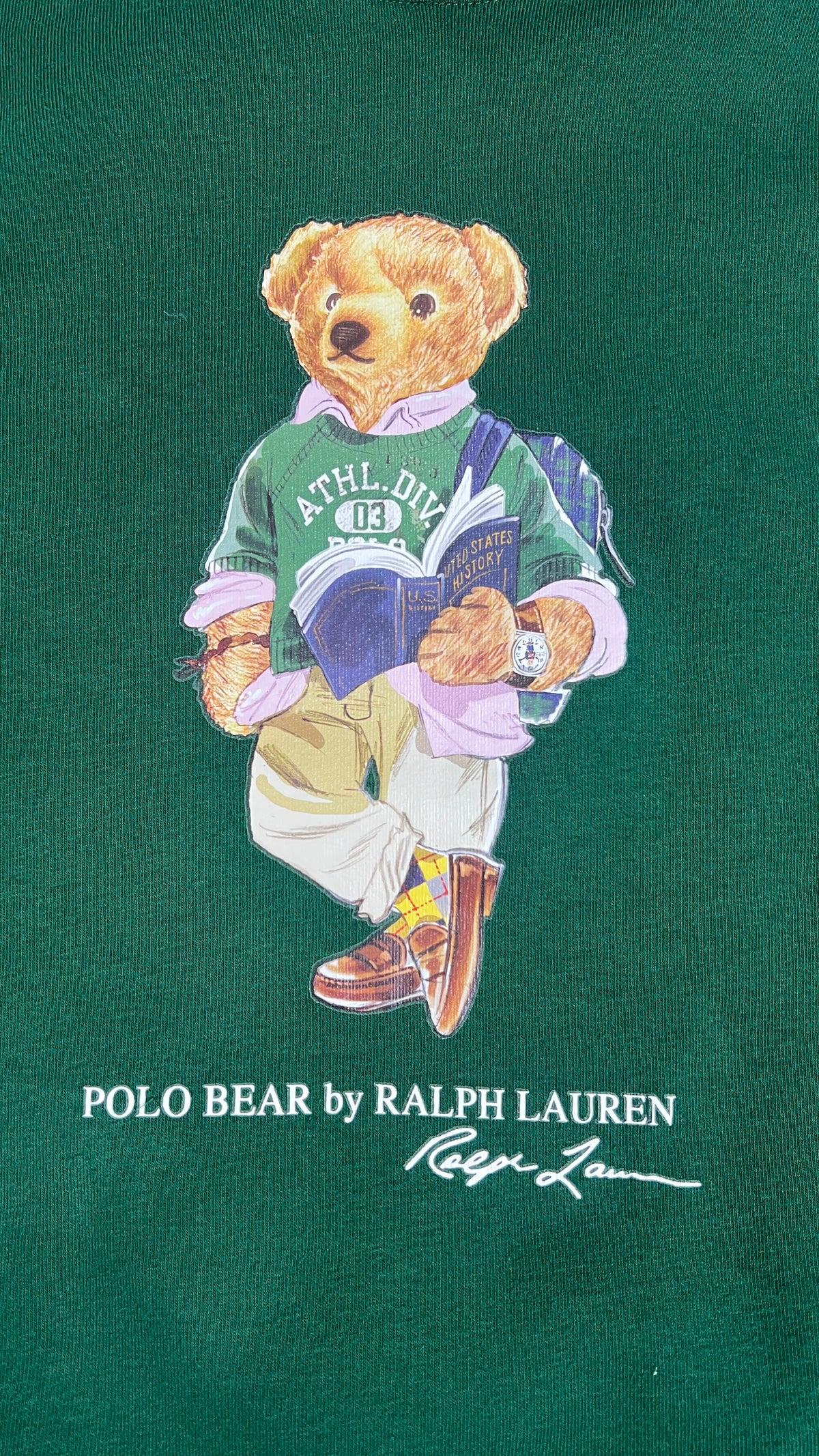 Sweat-shirt Hoodie Ralph Lauren Polo Bear Junior, Vert, Taille S — photographie complémentaire 3