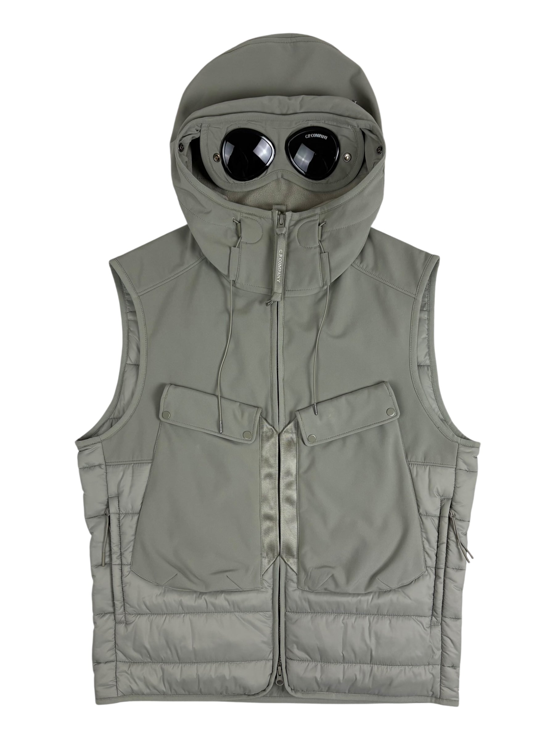 GILET C.P COMPANY SHELL-R GOGGLE JACKET - KAKI - TAILLE 50