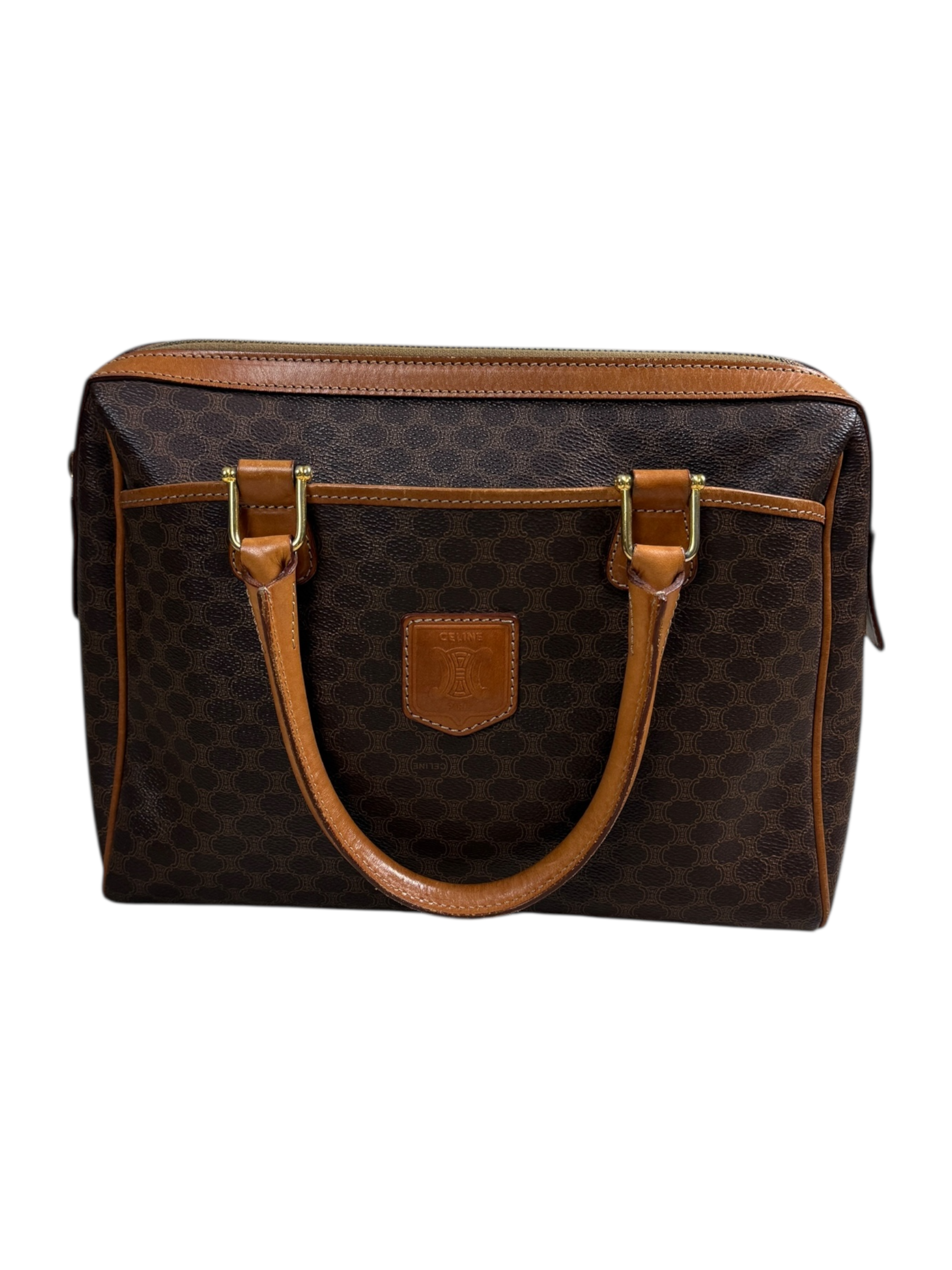 SAC À MAIN CELINE MACADAM CANVAS - MARRON