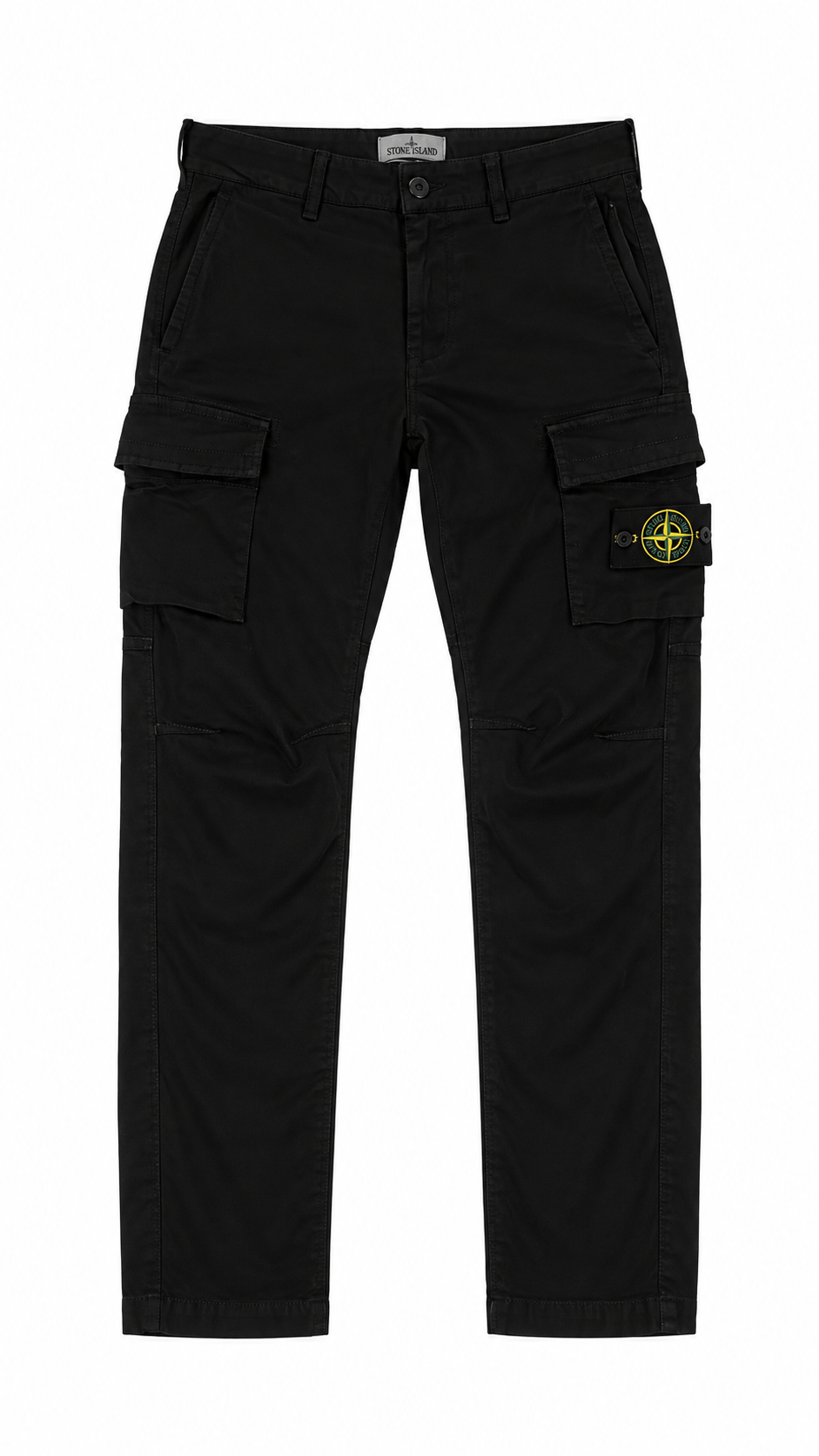 Pantalon Cargo Stone Island Junior, Noir, Taille 10 ans — photographie principale