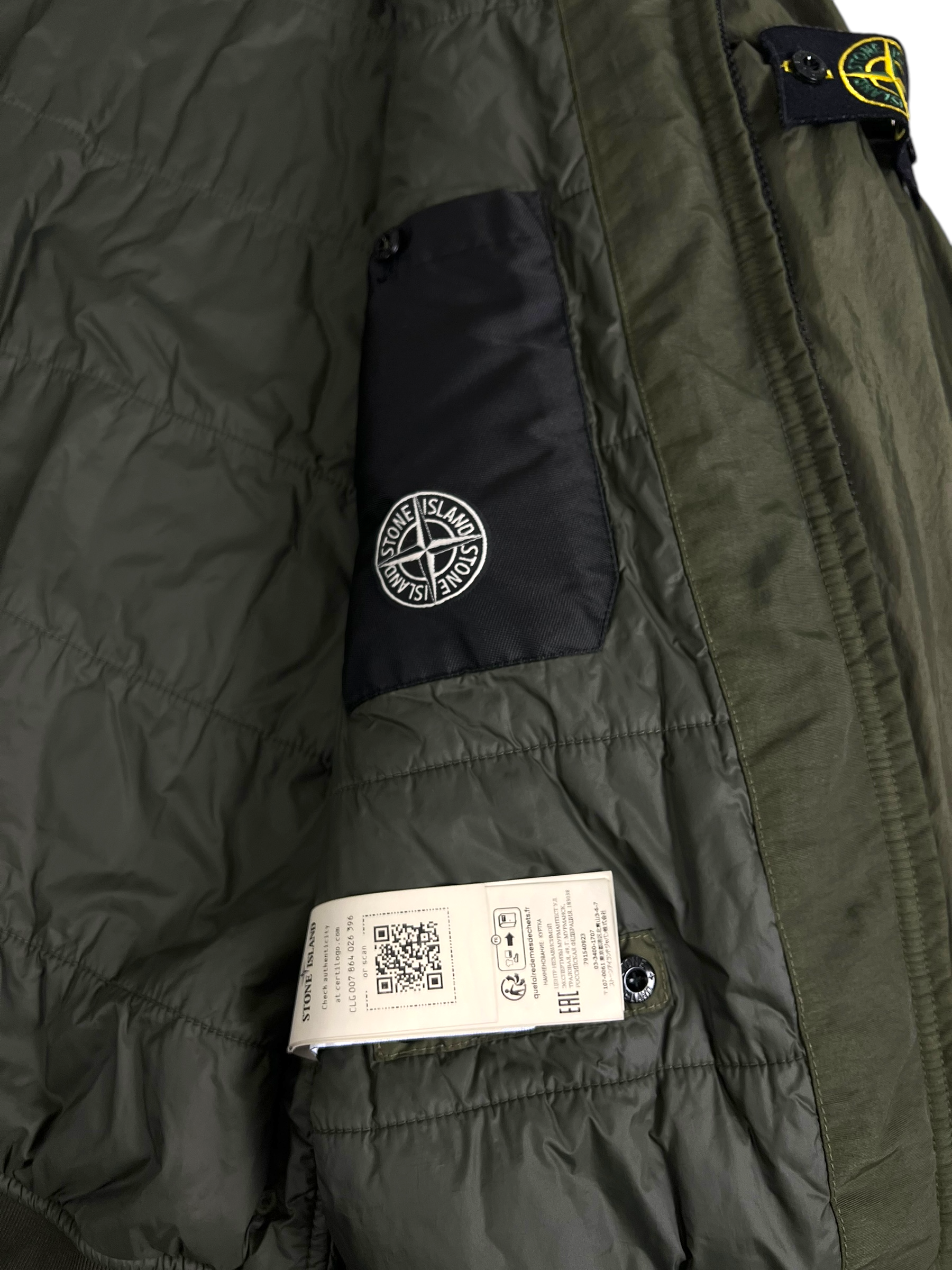 VESTE STONE ISLAND GARMENT DYED CRINKLE REPS R-NY WITH PRIMALOFT-TC