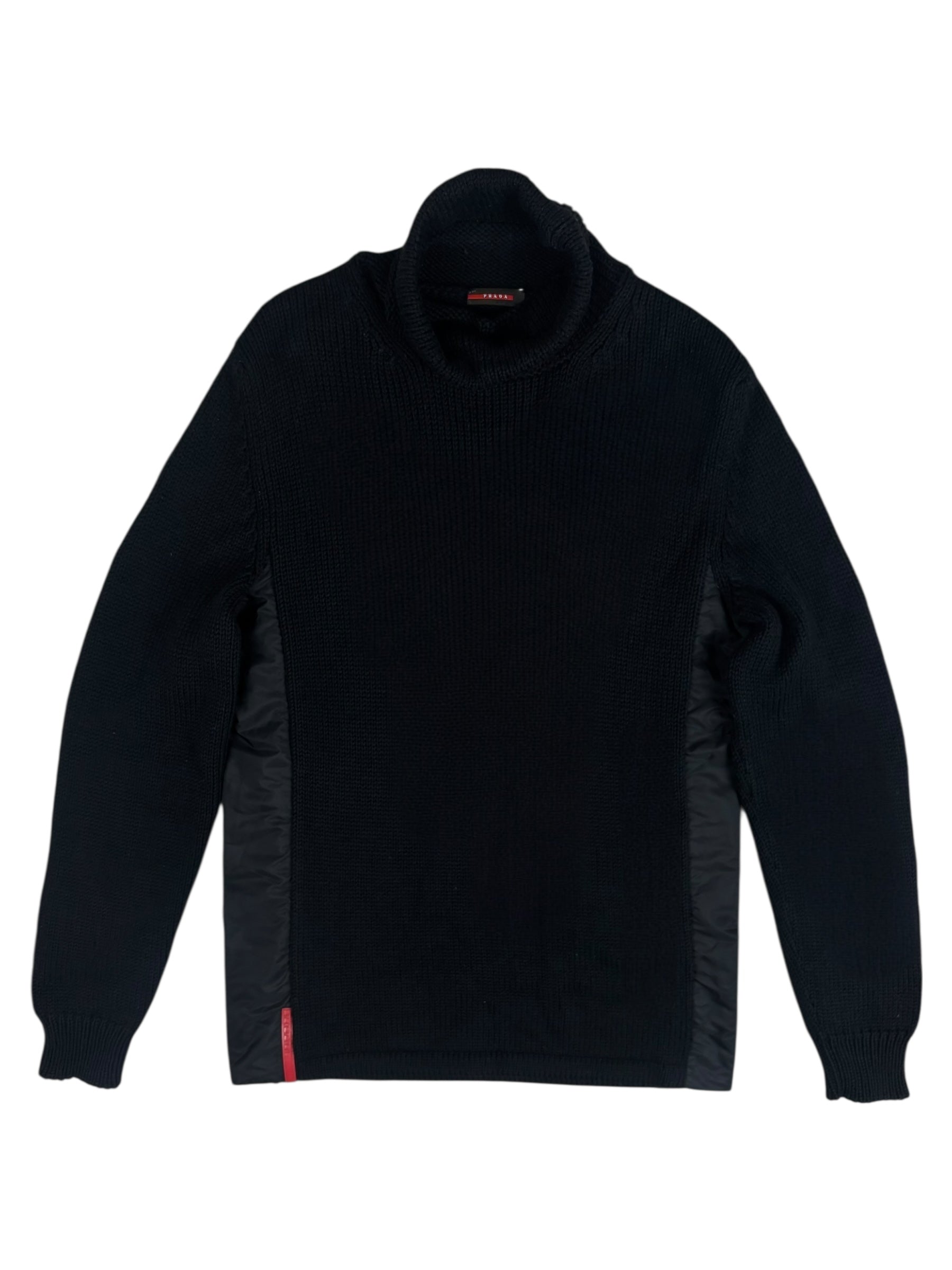 PULL COL ROULÉ PRADA - NOIR - TAILLE 52