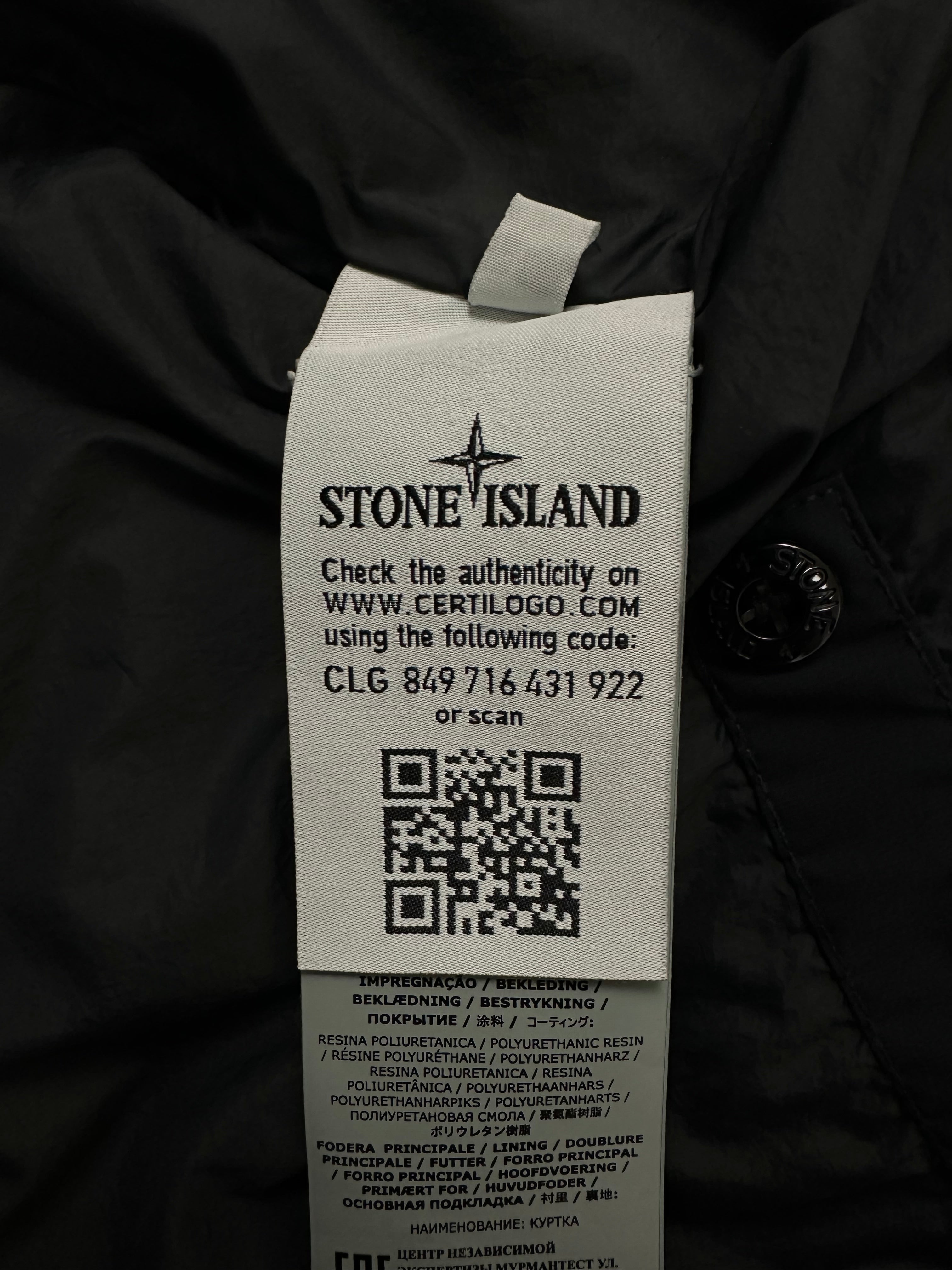 VESTE STONE ISLAND SKIN TOUCH NYLON-TC - NOIR - TAILLE L